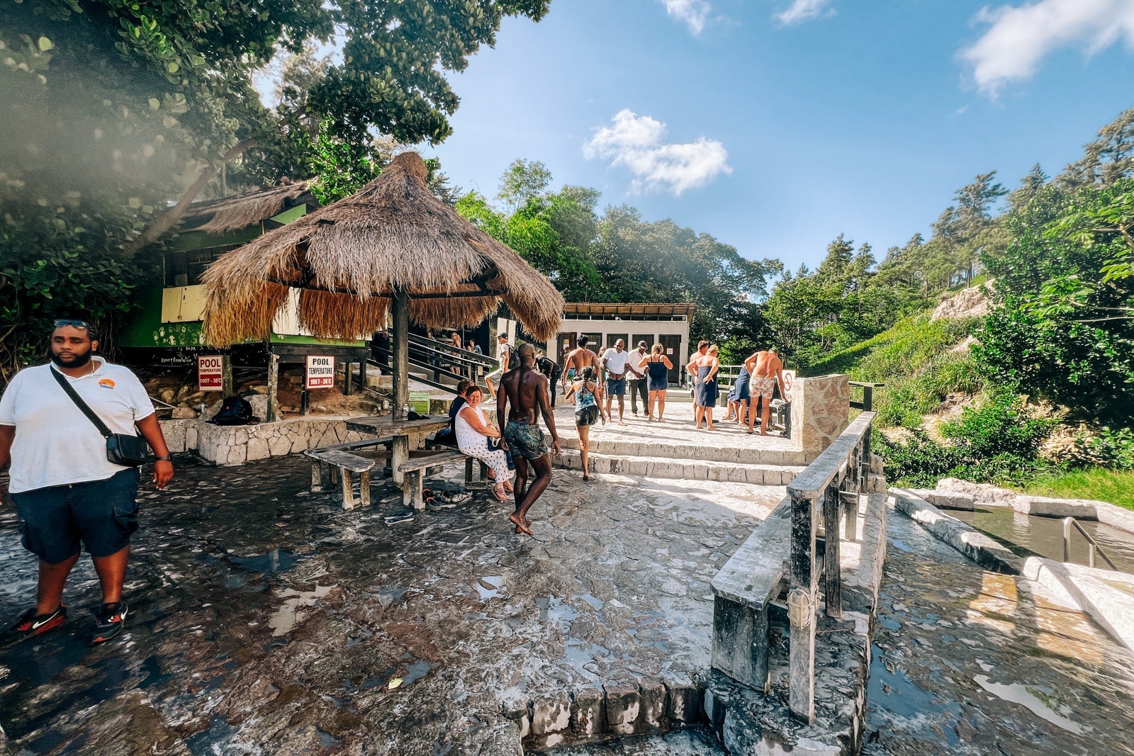 Volcanic sulphur springs mud bath st. lucia