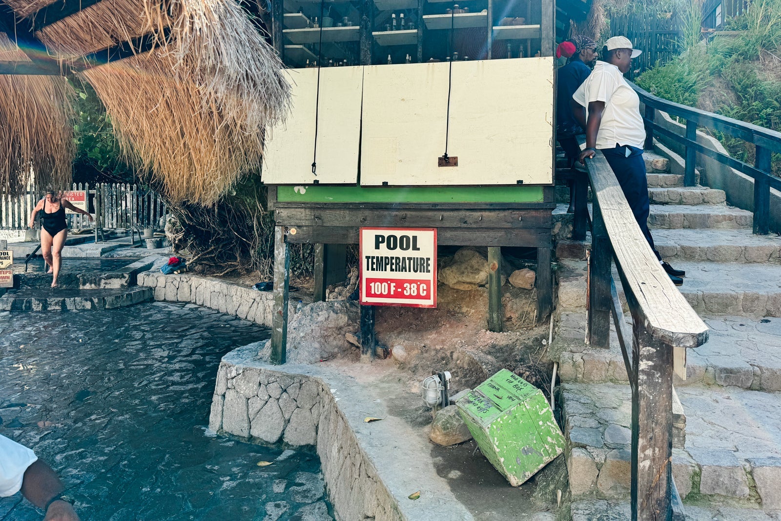 Volcanic sulphur springs mud bath st. lucia