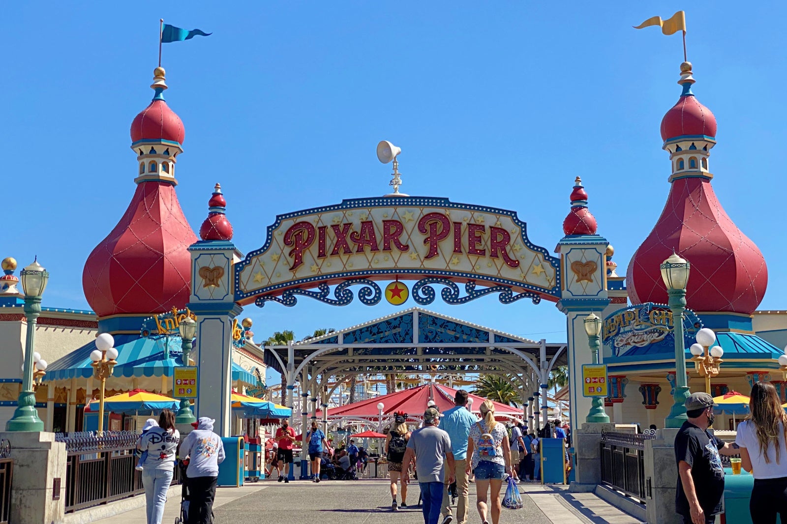 Disneyland Pixar Pier Crowds