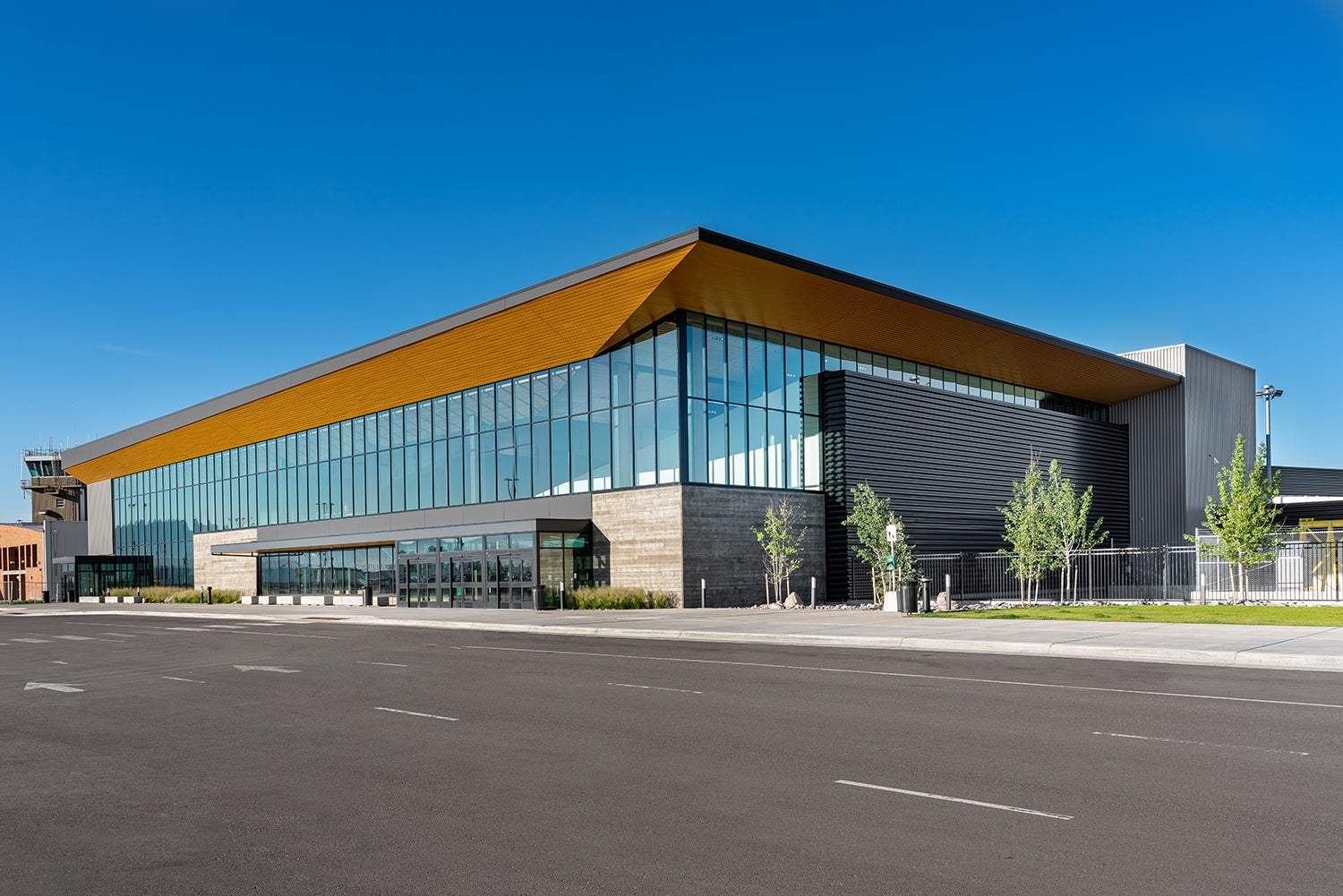 Missoula International Airport terminal exterior.
