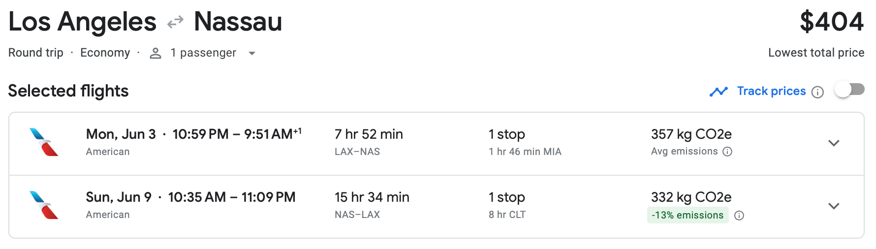 la to nassau