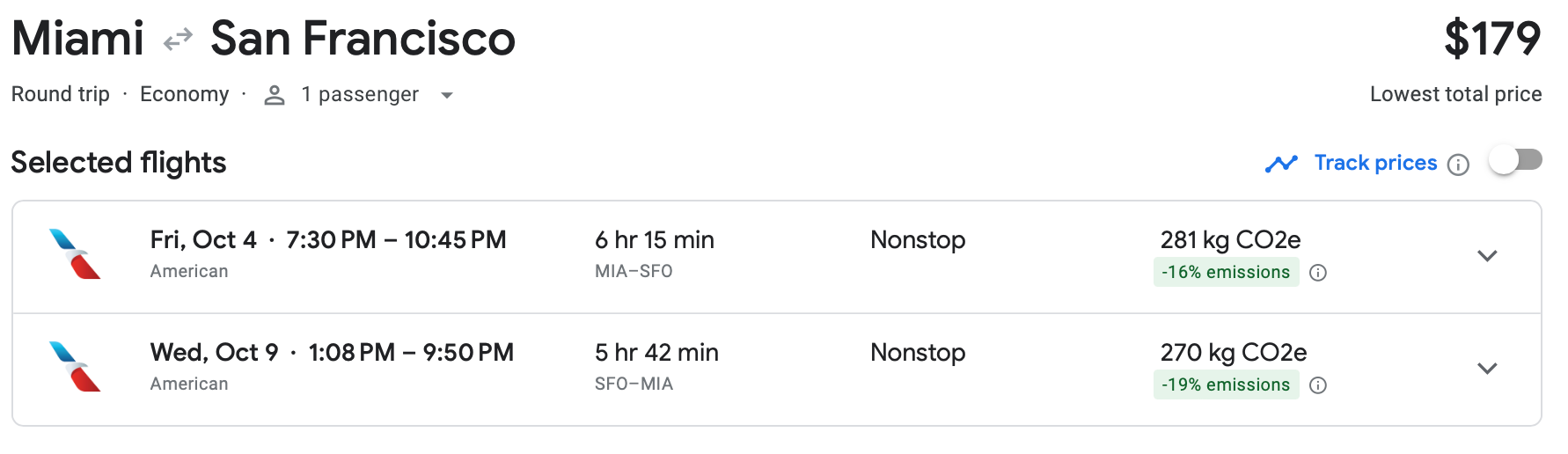 miami to san francisco