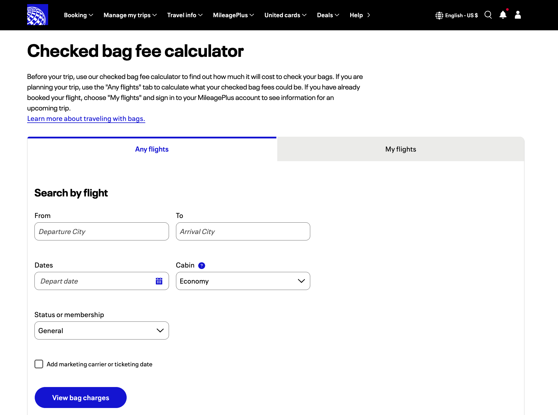 baggage calculator