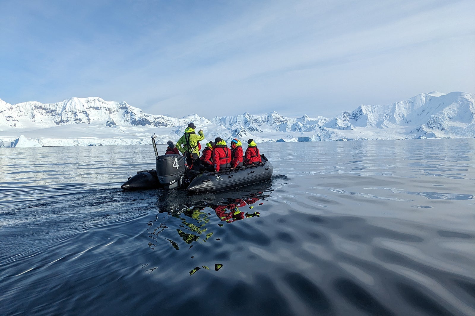 Zodiac cruise in Antarctica.