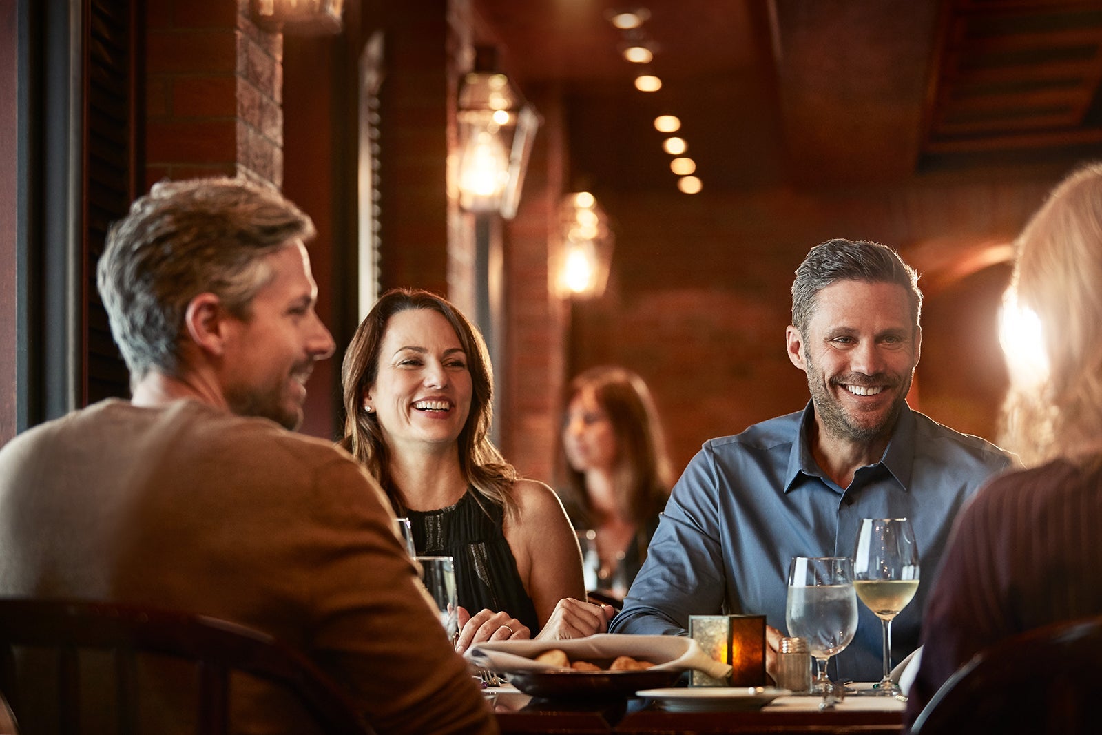 Couples dining at Bayou Café.