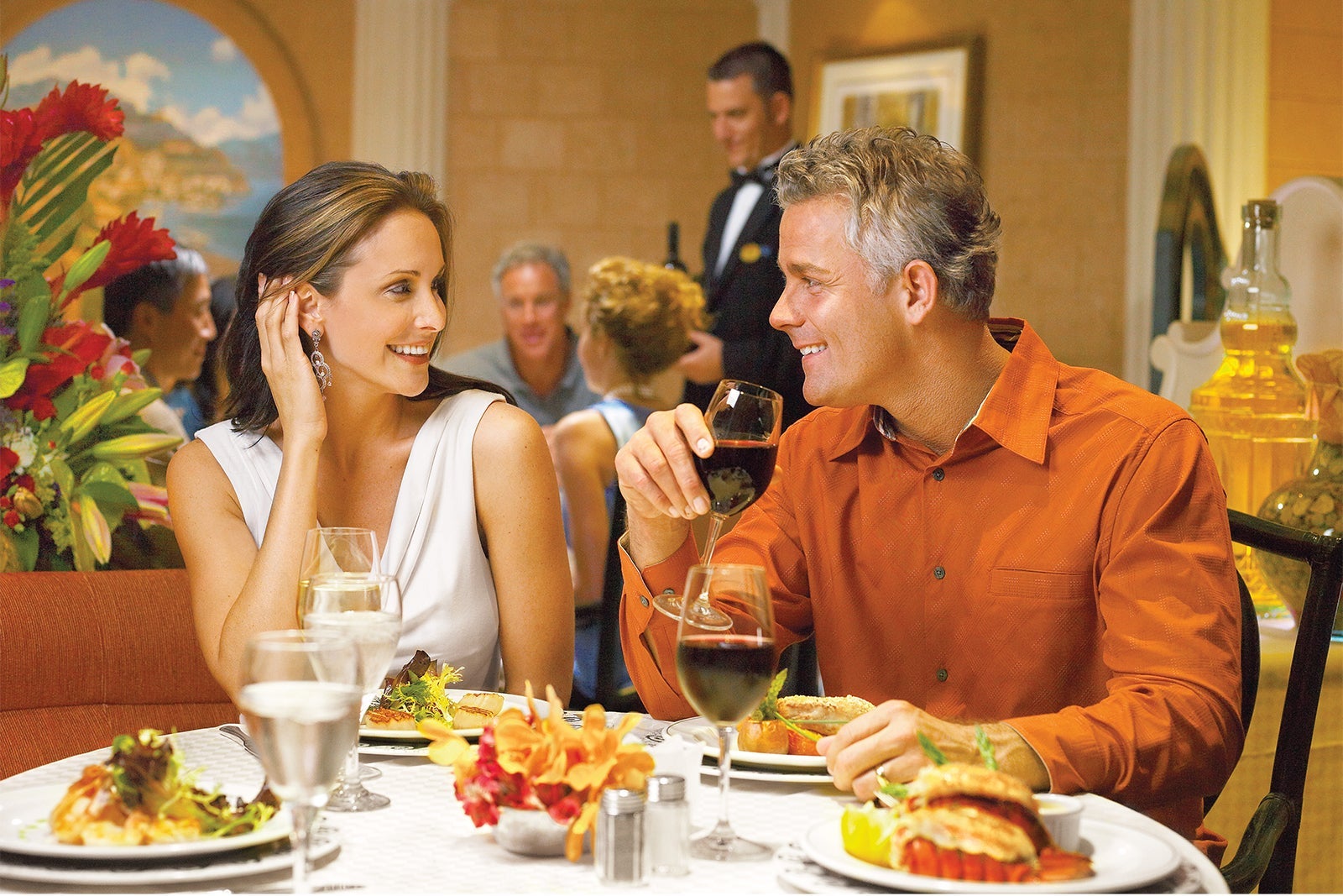 Couple dining at Sabatini's Italian restaurant