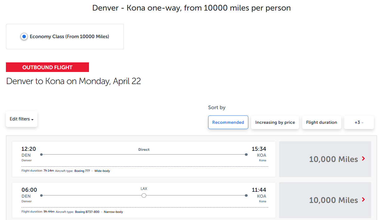 Redeem Turkish miles for Hawaii flight