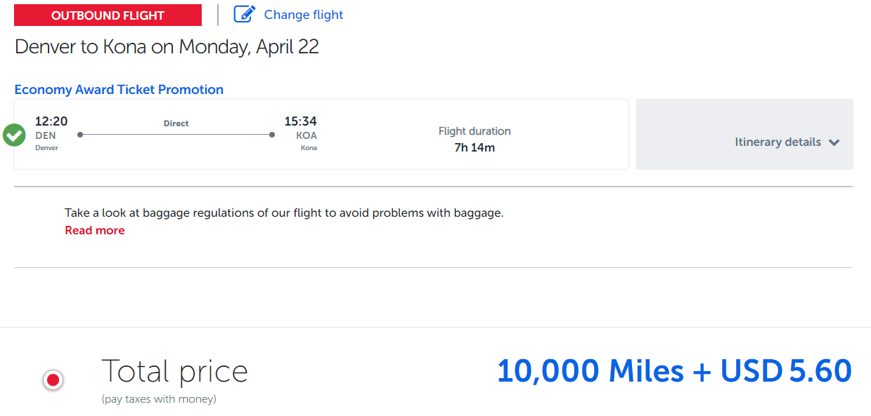 Redeem Turkish miles for Hawaii flight
