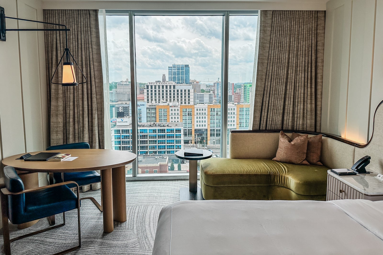 Living room area at the Conrad Nashville