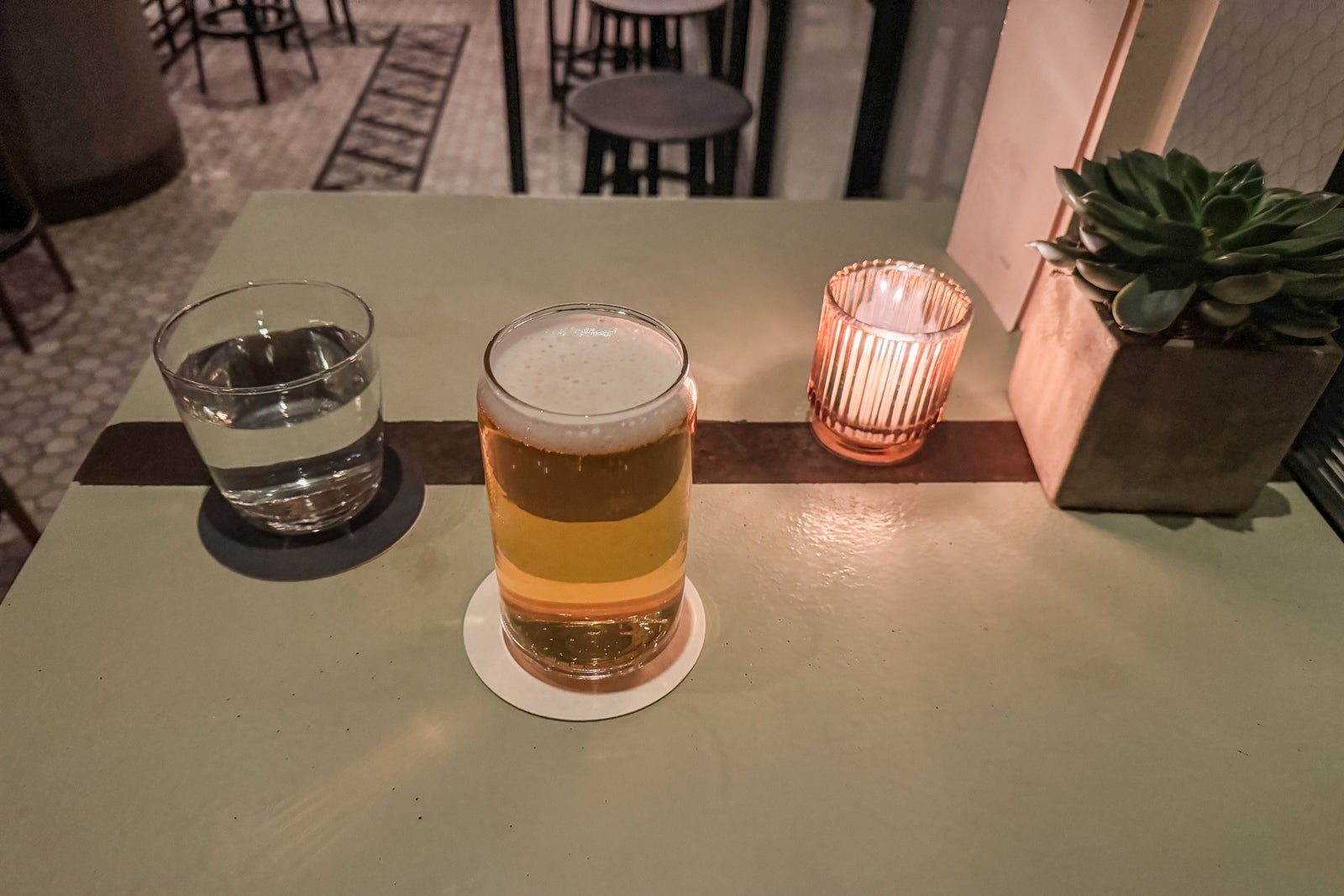 beer and water