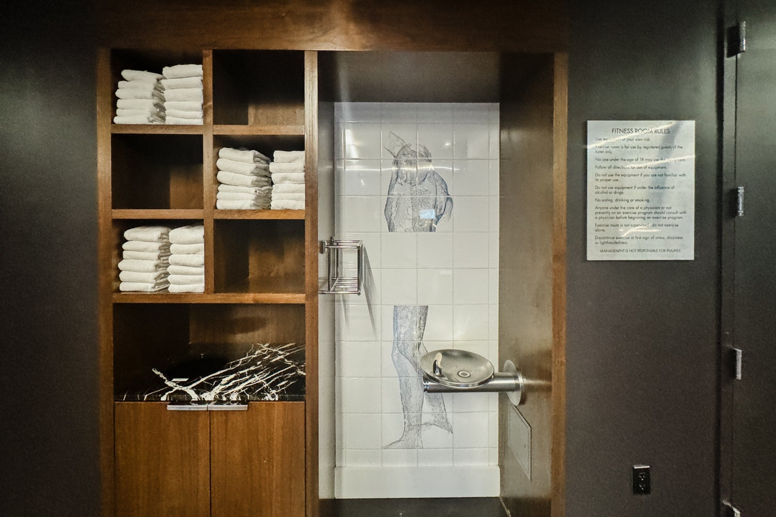gym and towels