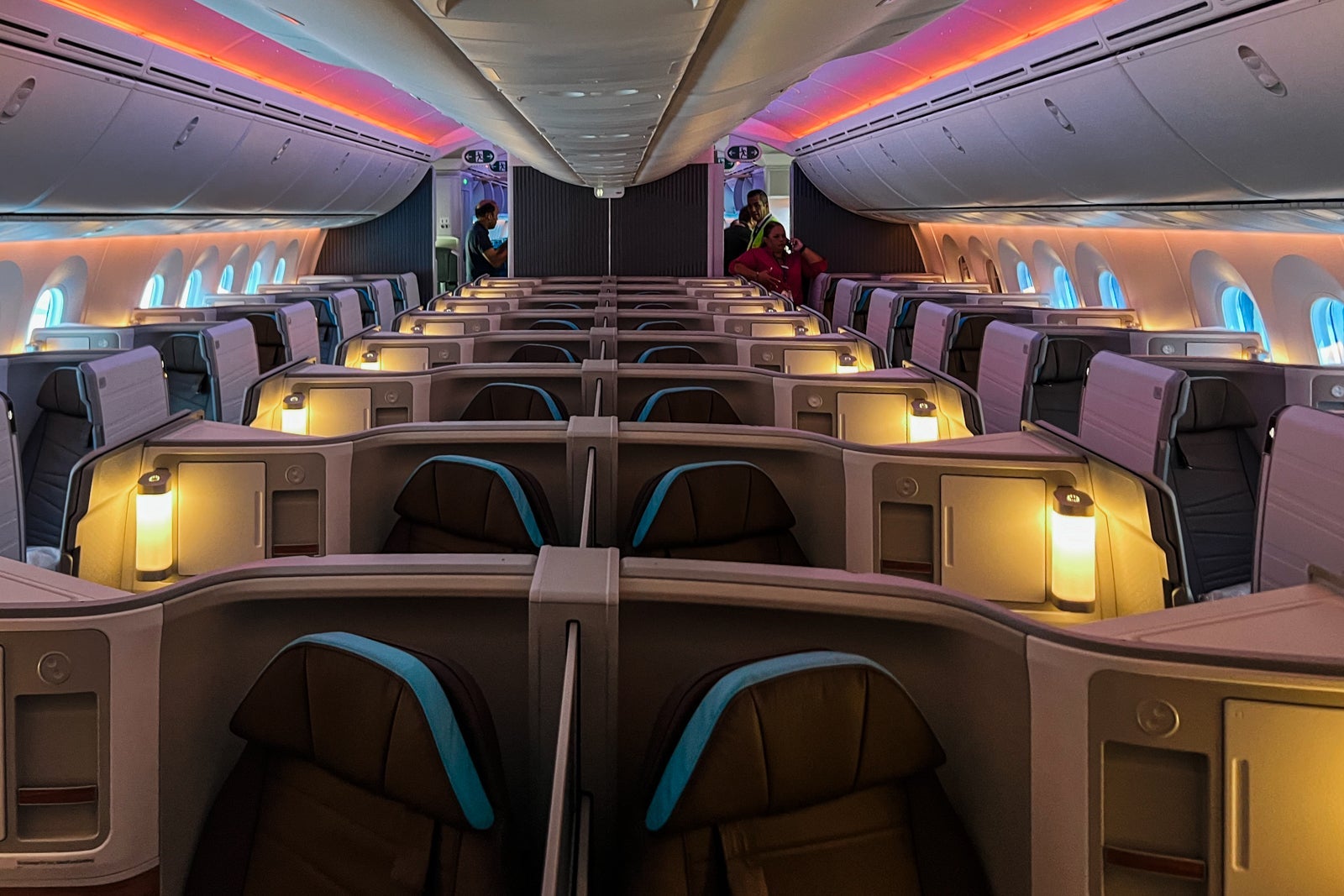 Hawaiian Airlines business class cabin