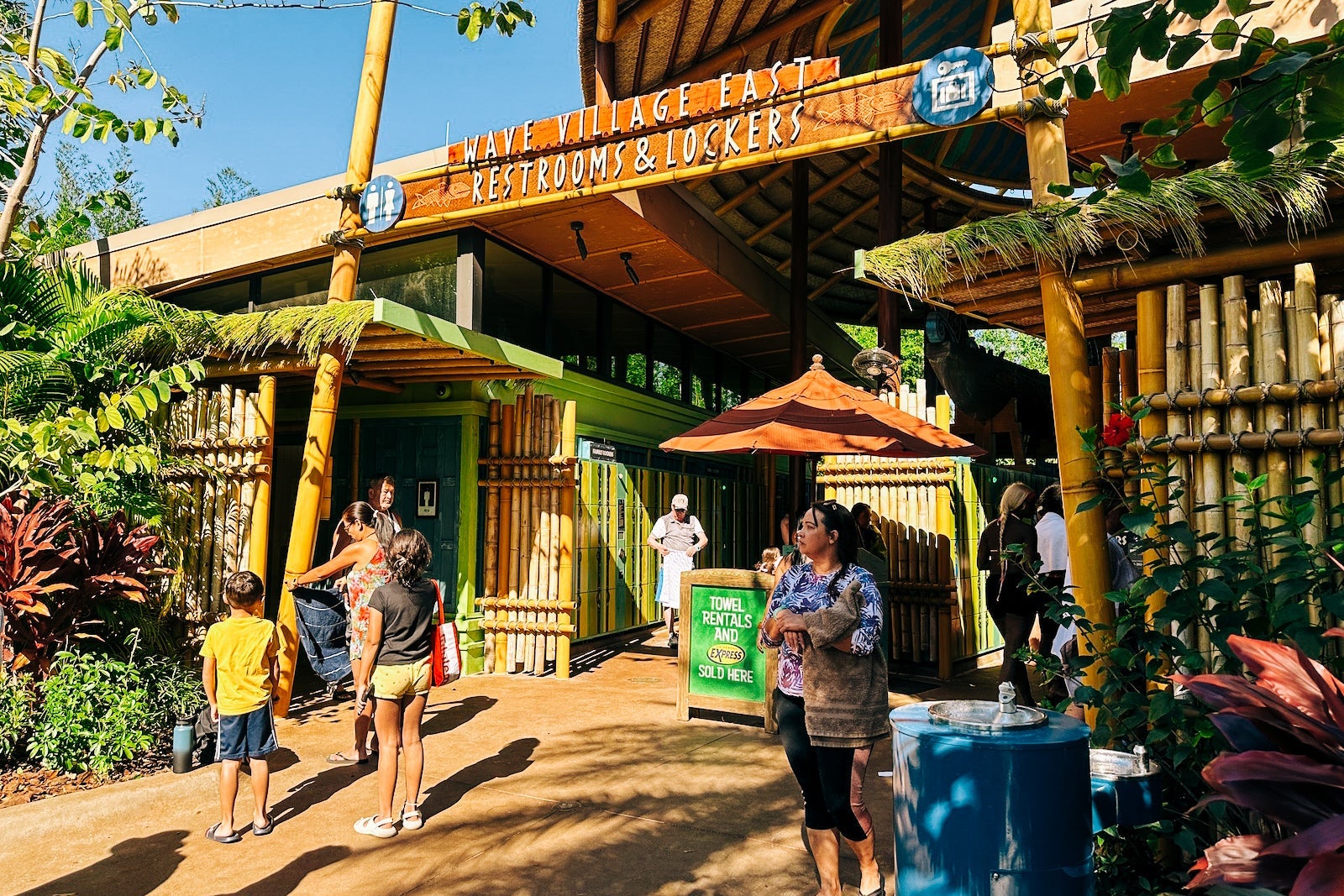 The entrance of Beachside cabana at Universal Volcano Bay