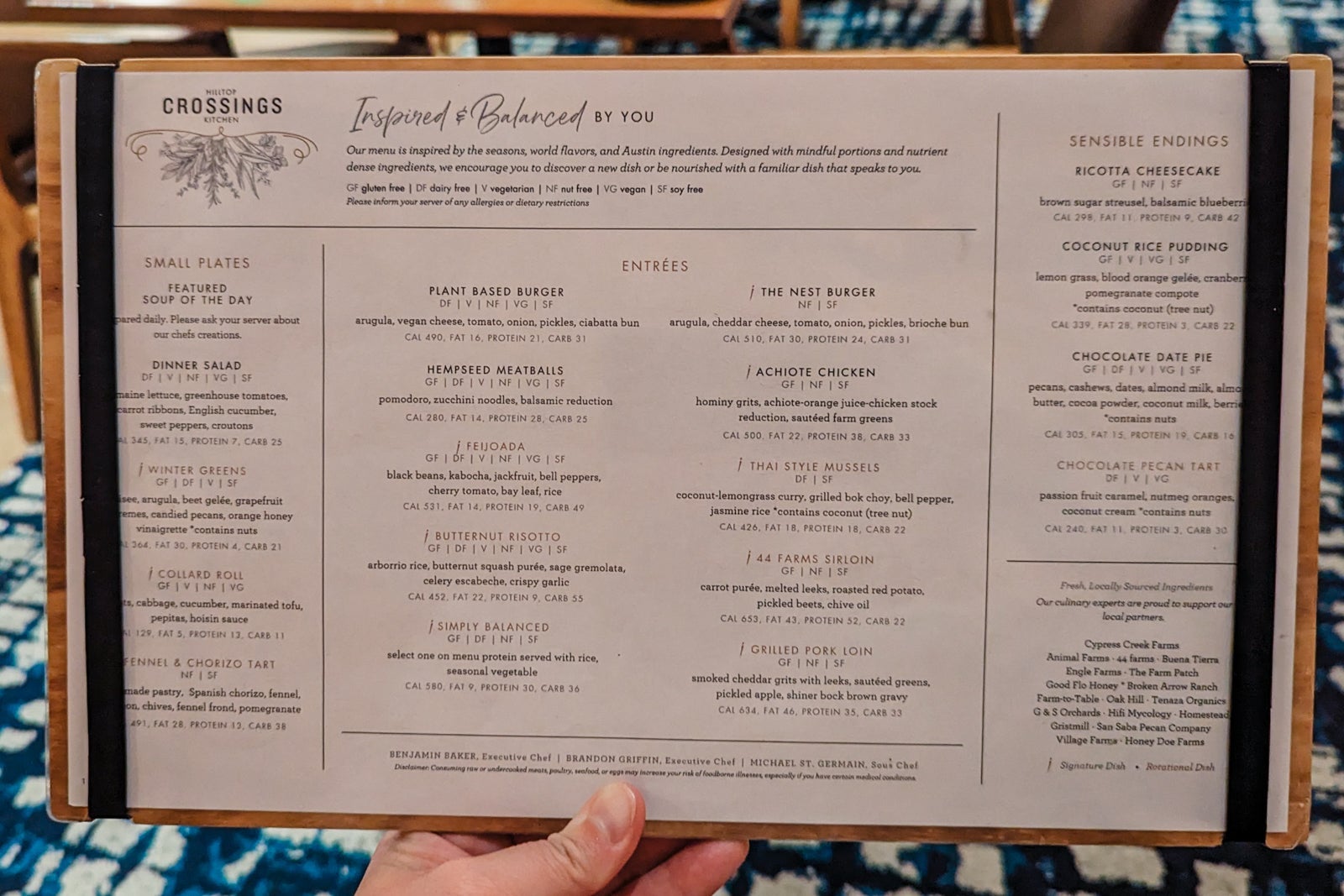 Miraval Austin dinner menu