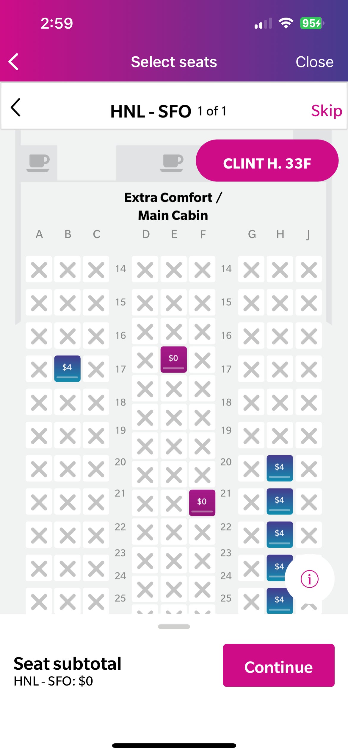 Hawaiian Airlines inaugural Dreamliner flight from Honolulu to San Francisco seat map. HAWAIIAN AIRLINES