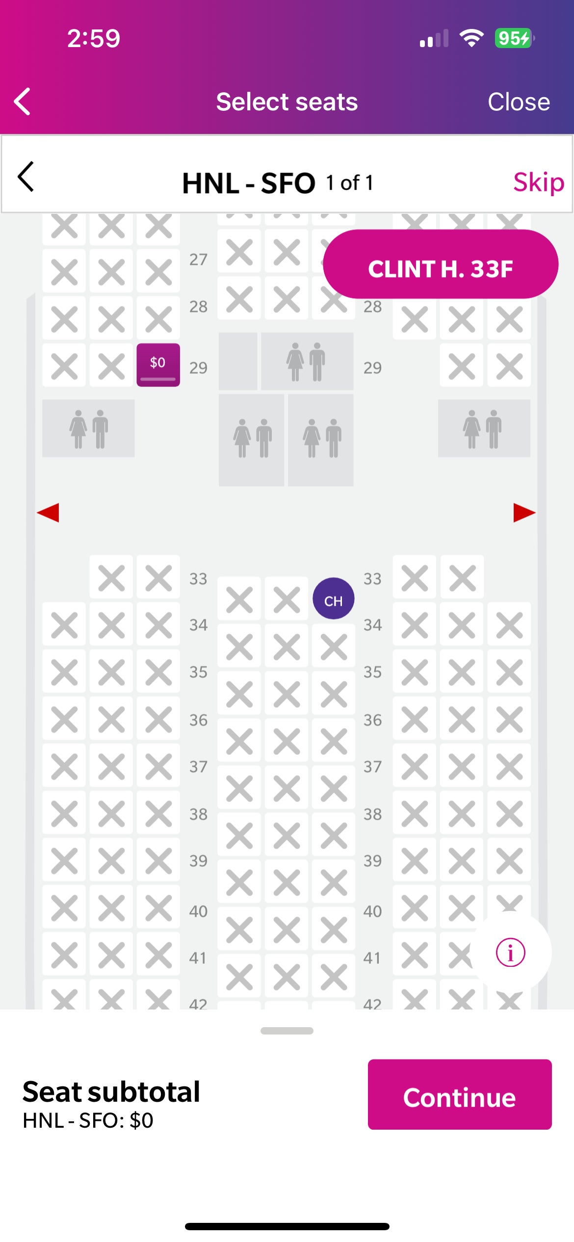 Hawaiian Airlines inaugural Dreamliner flight from Honolulu to San Francisco seat map. HAWAIIAN AIRLINES