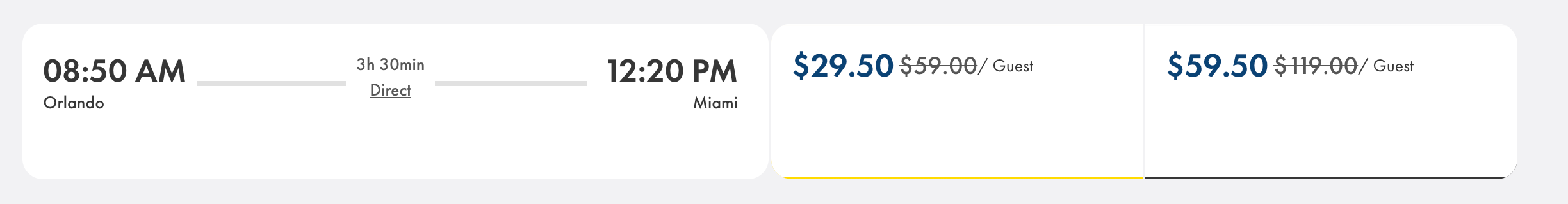 screenshot of Brightline BOGO deal