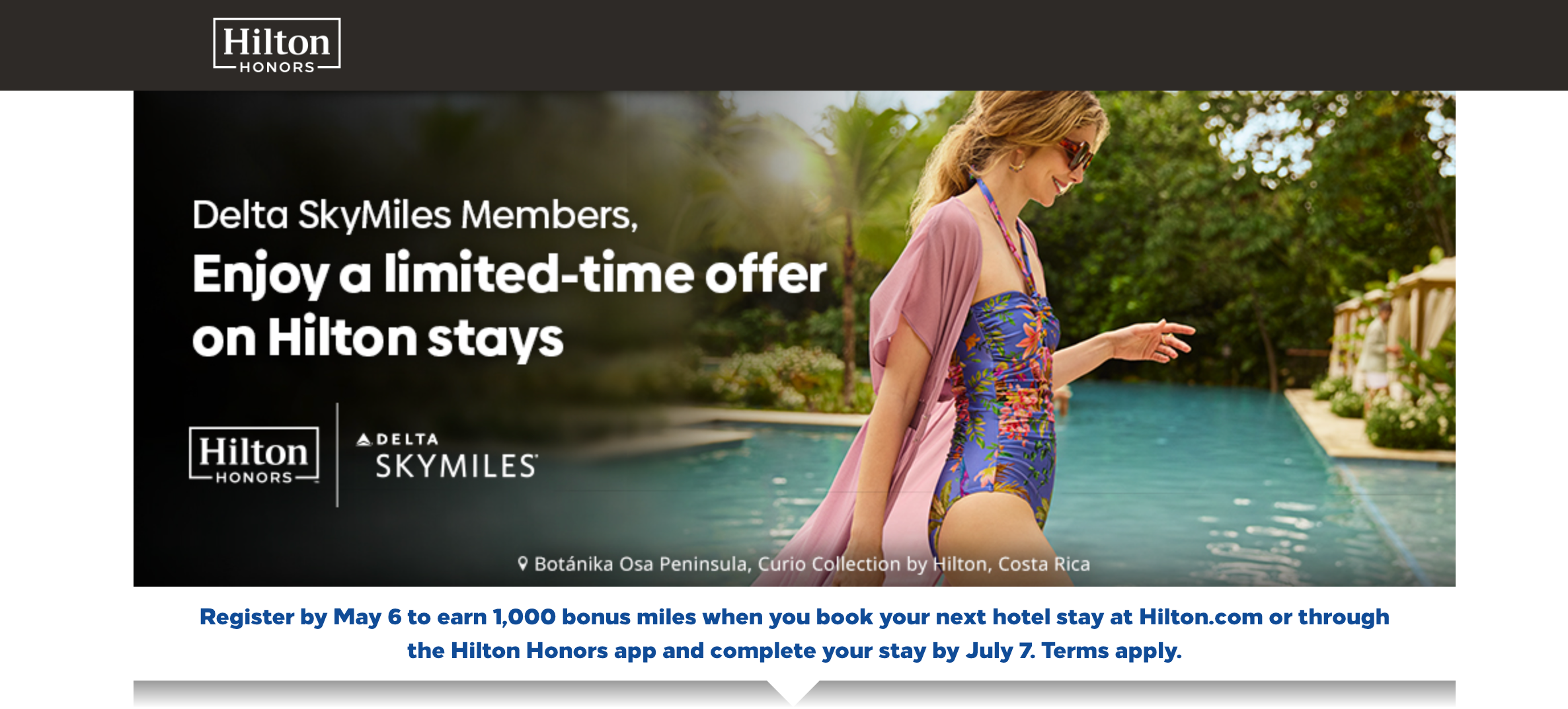 Delta offering 1,000 Hilton Honors points when you link your accounts. HILTON HONORS