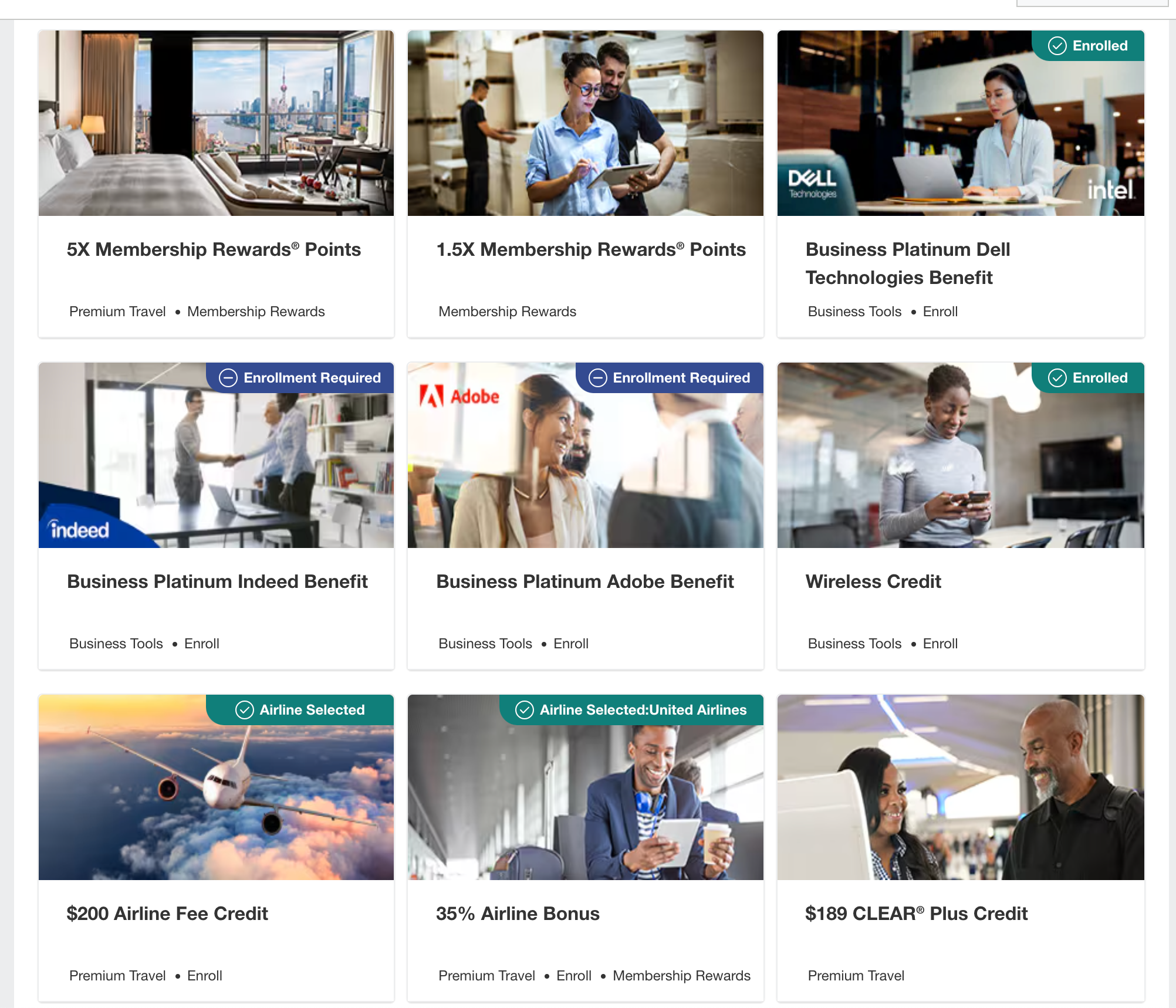 Amex Business Platinum benefits