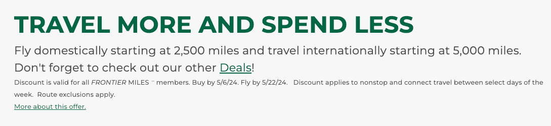 sale banner frontier