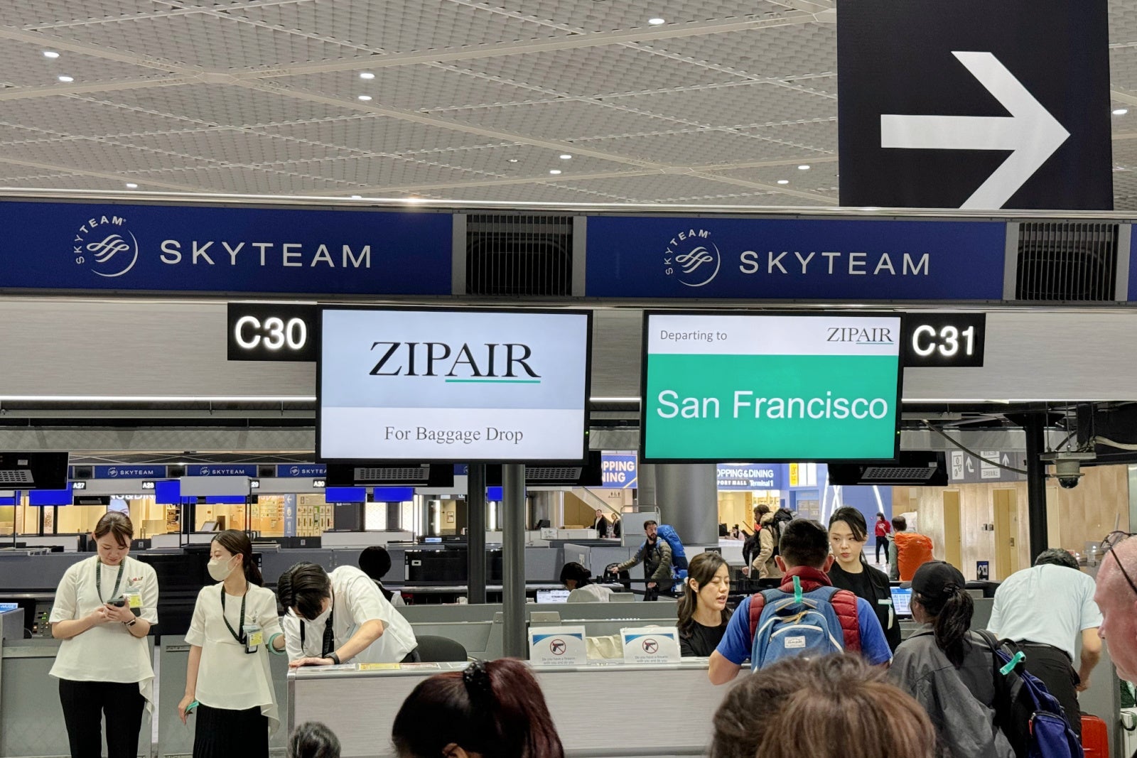 ZIPAIR Bag Drop Tokyo NRT