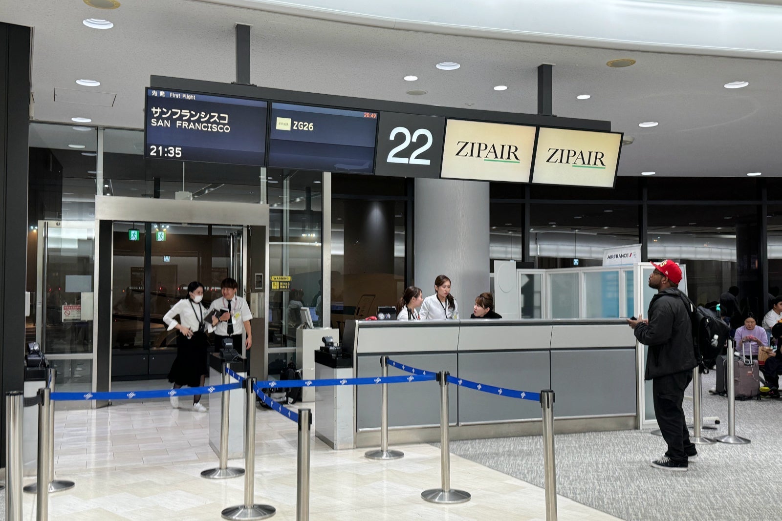 ZIPAIR Boarding at Tokyo NRT