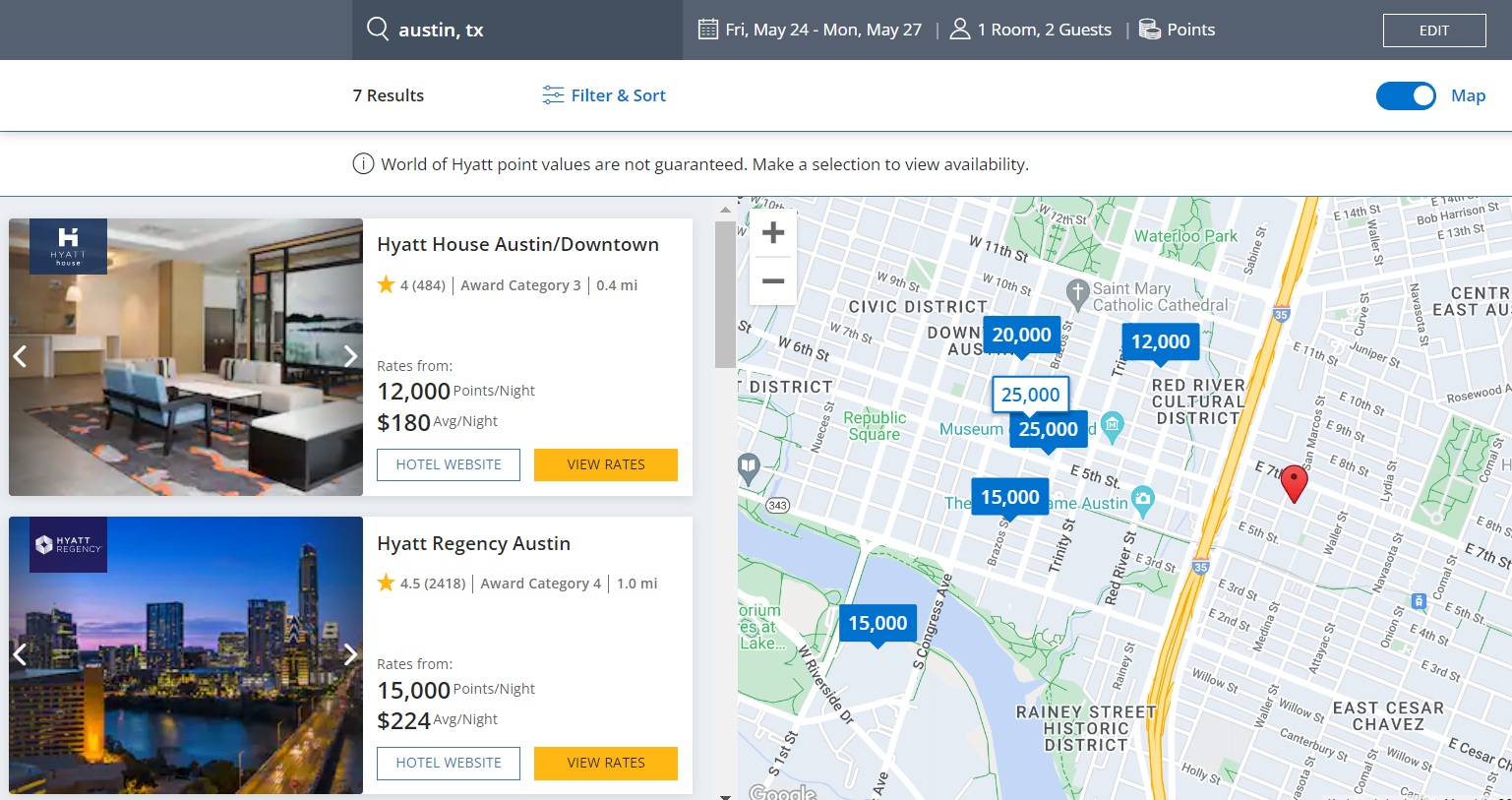 Hyatt award stays in Austin