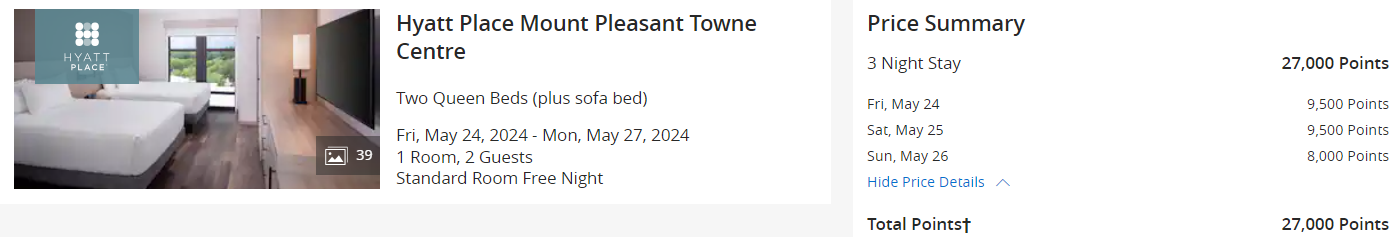 Hyatt award stay near Charleston