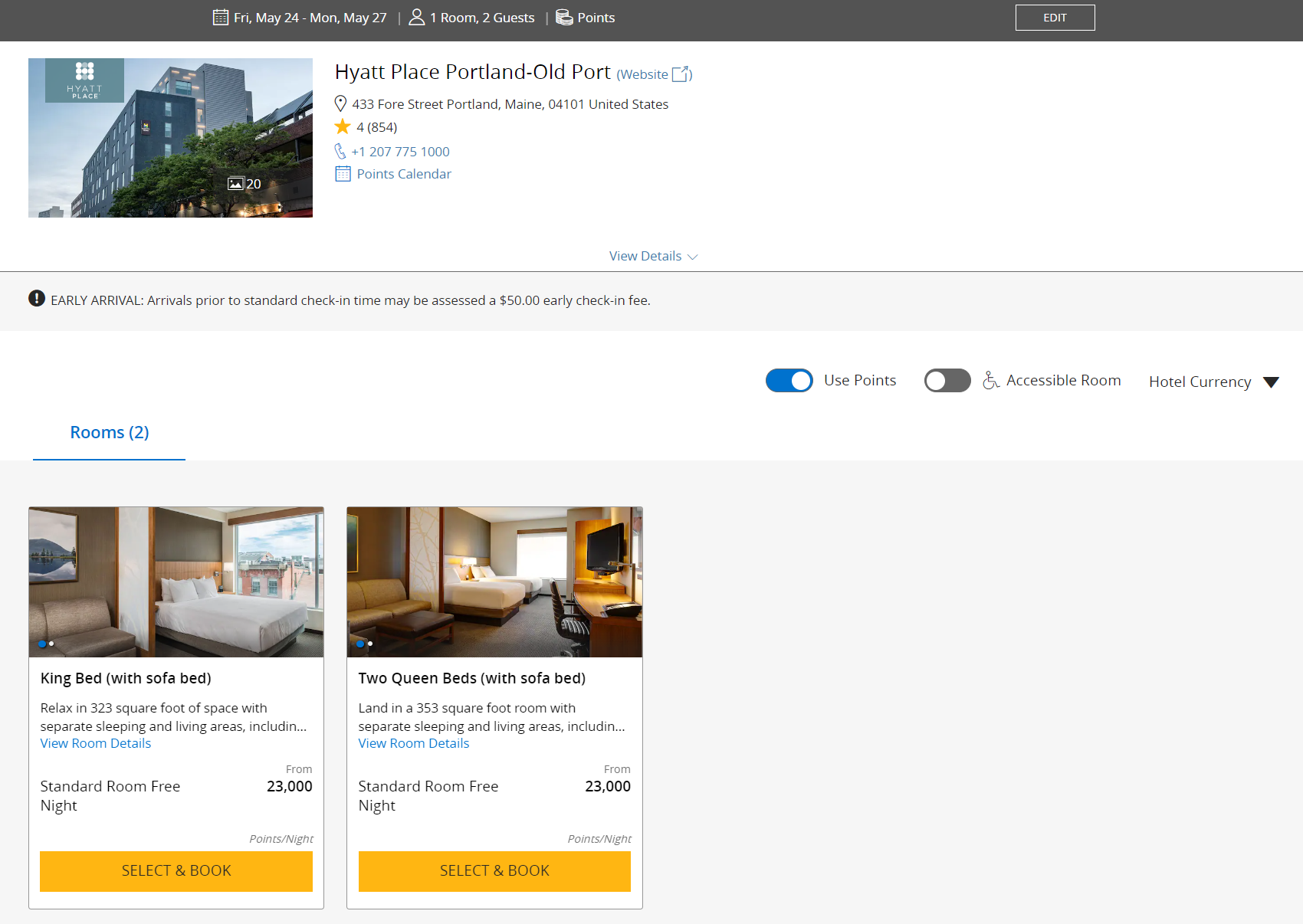 Hyatt property in Portland, Maine