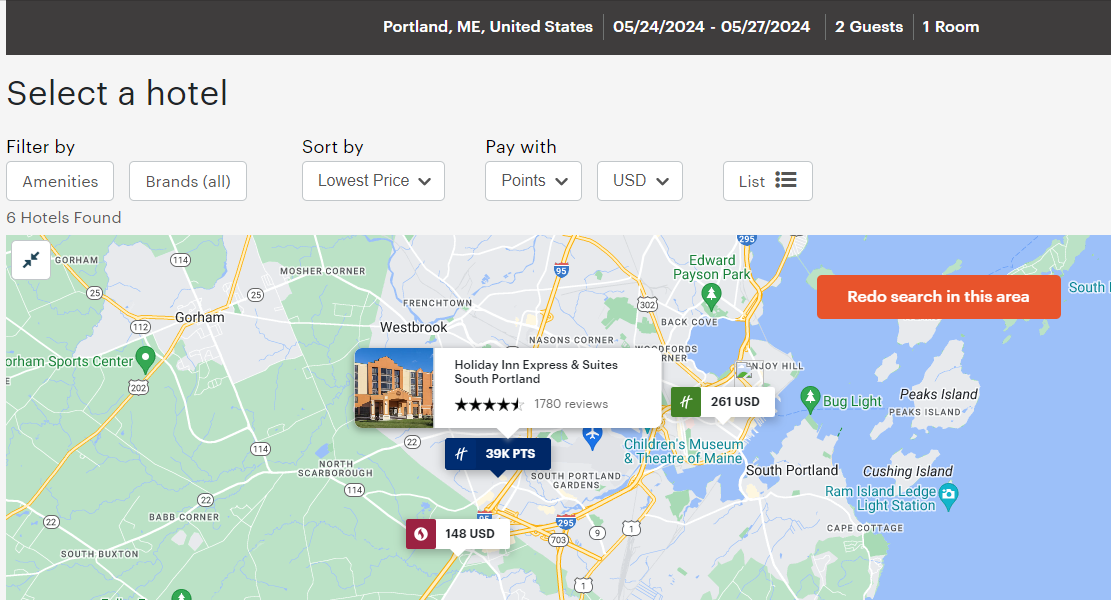Redeeming IHG points for a stay in Portland