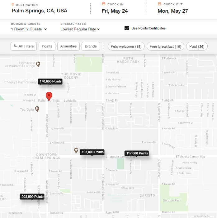 Marriott hotels in Palm Springs