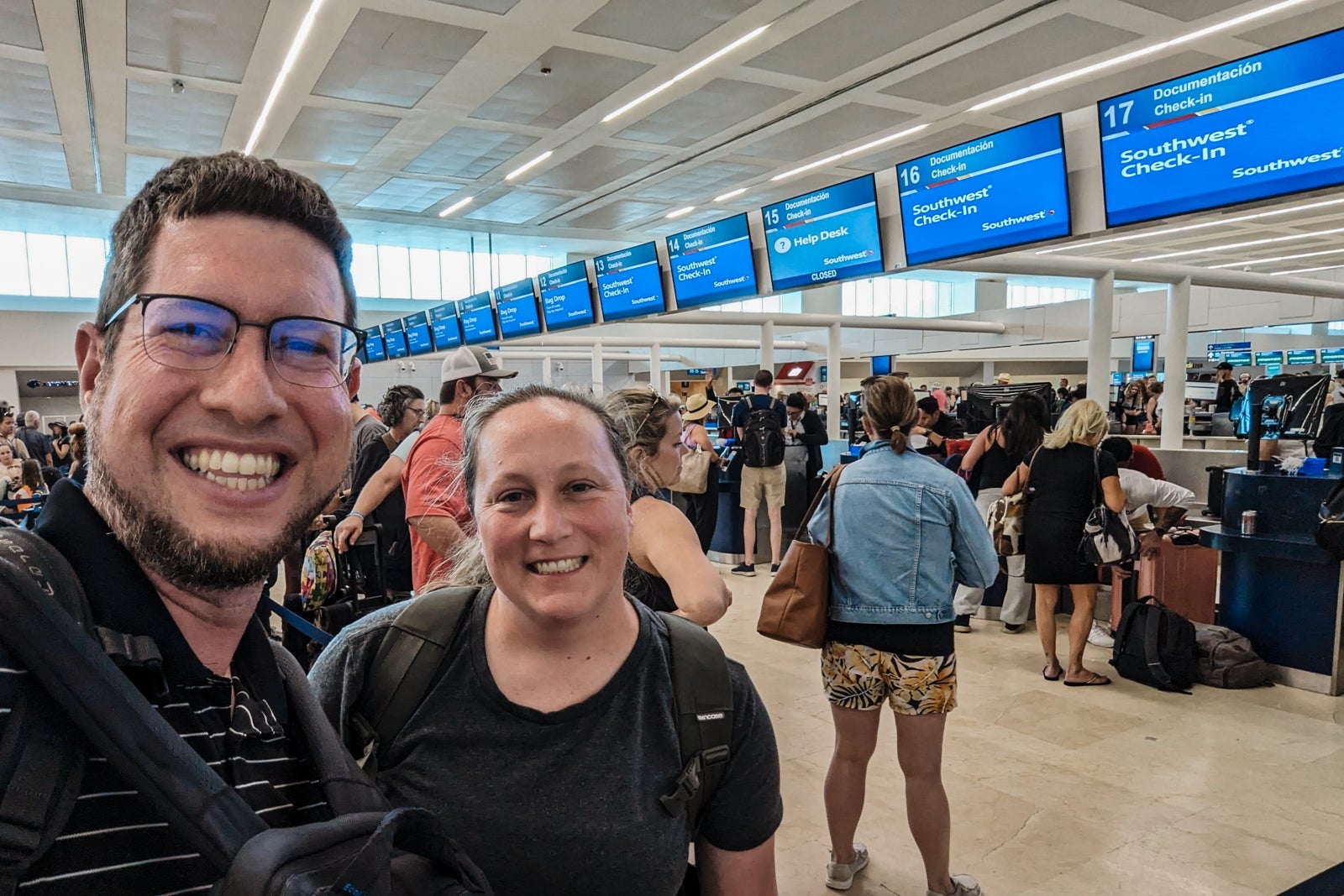 Southwest check-in area