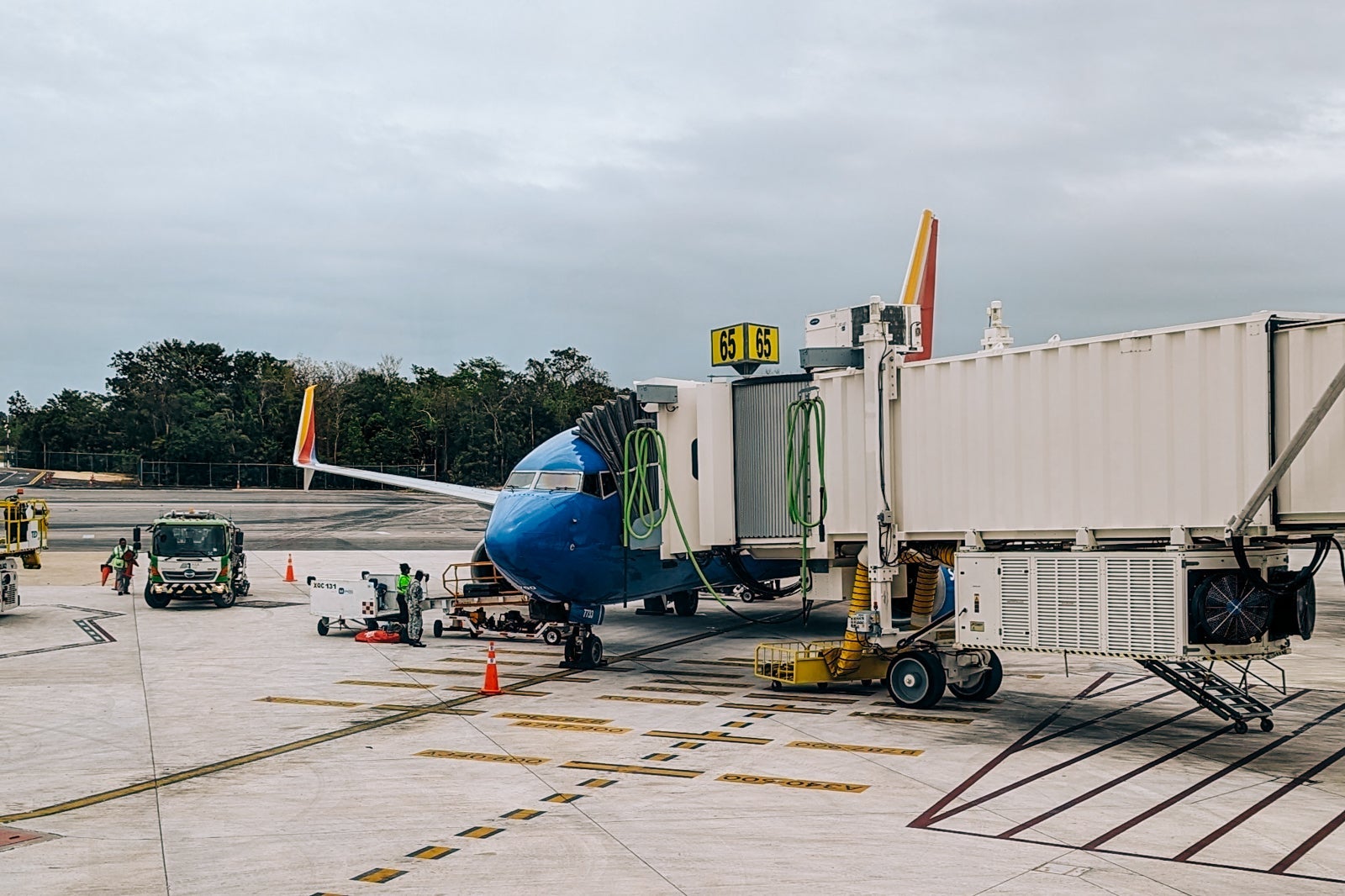 Southwest plane in Cancun