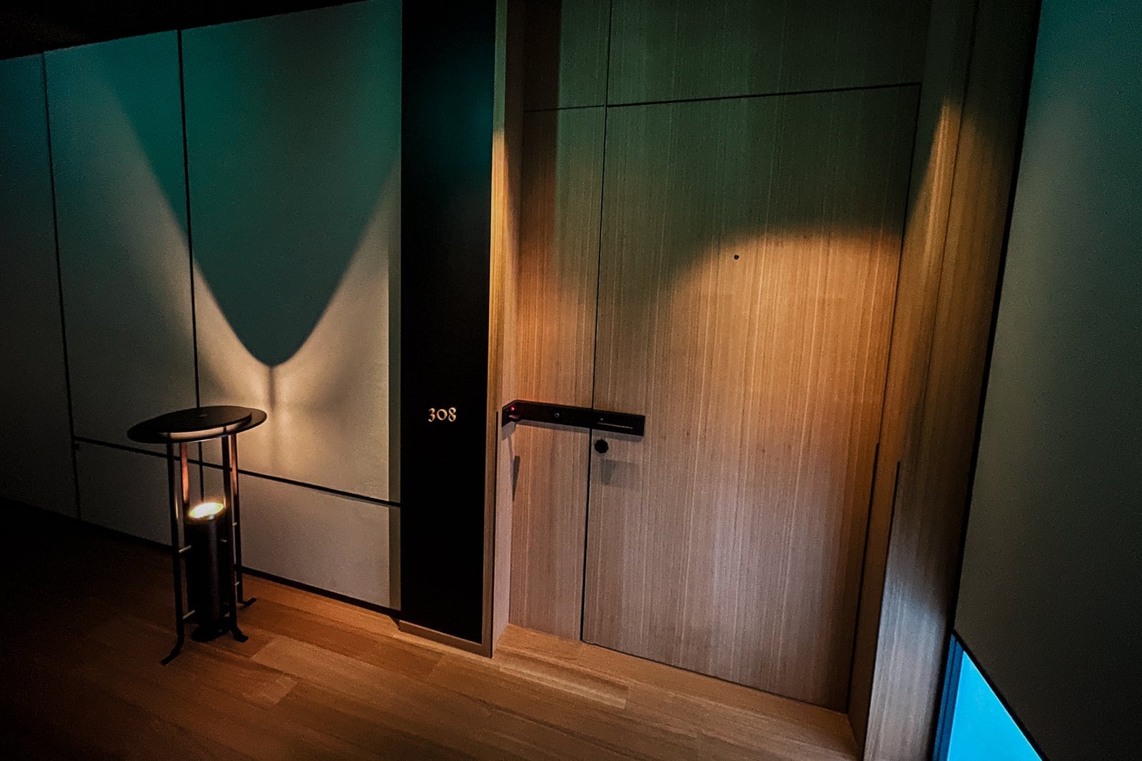 Quiet and dark hallways illuminated with lanterns at Park Hyatt Kyoto