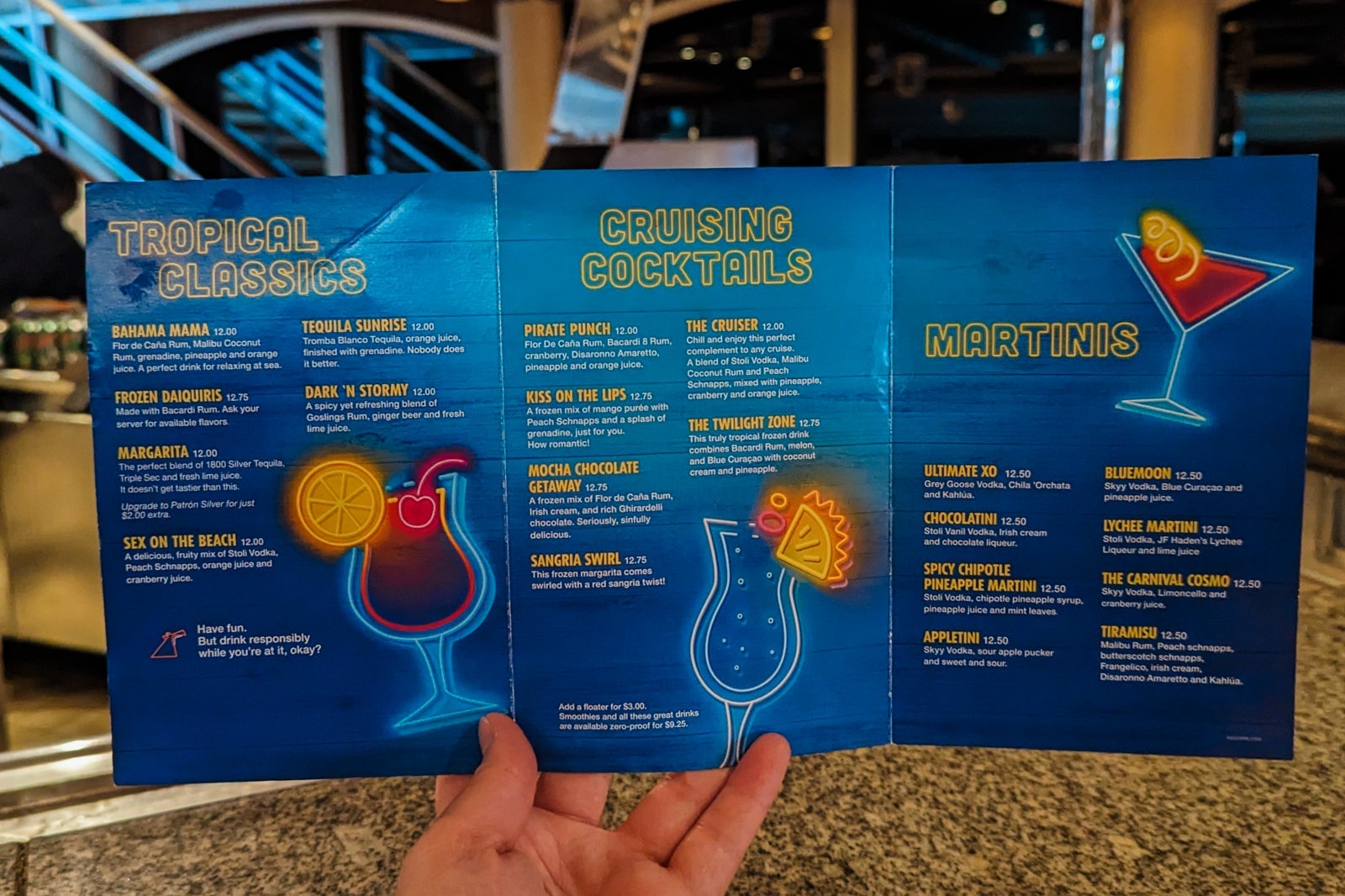 Carnival Glory Azure Bar