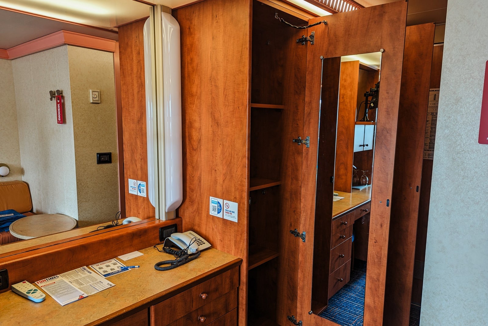 Carnival Glory cabin closets