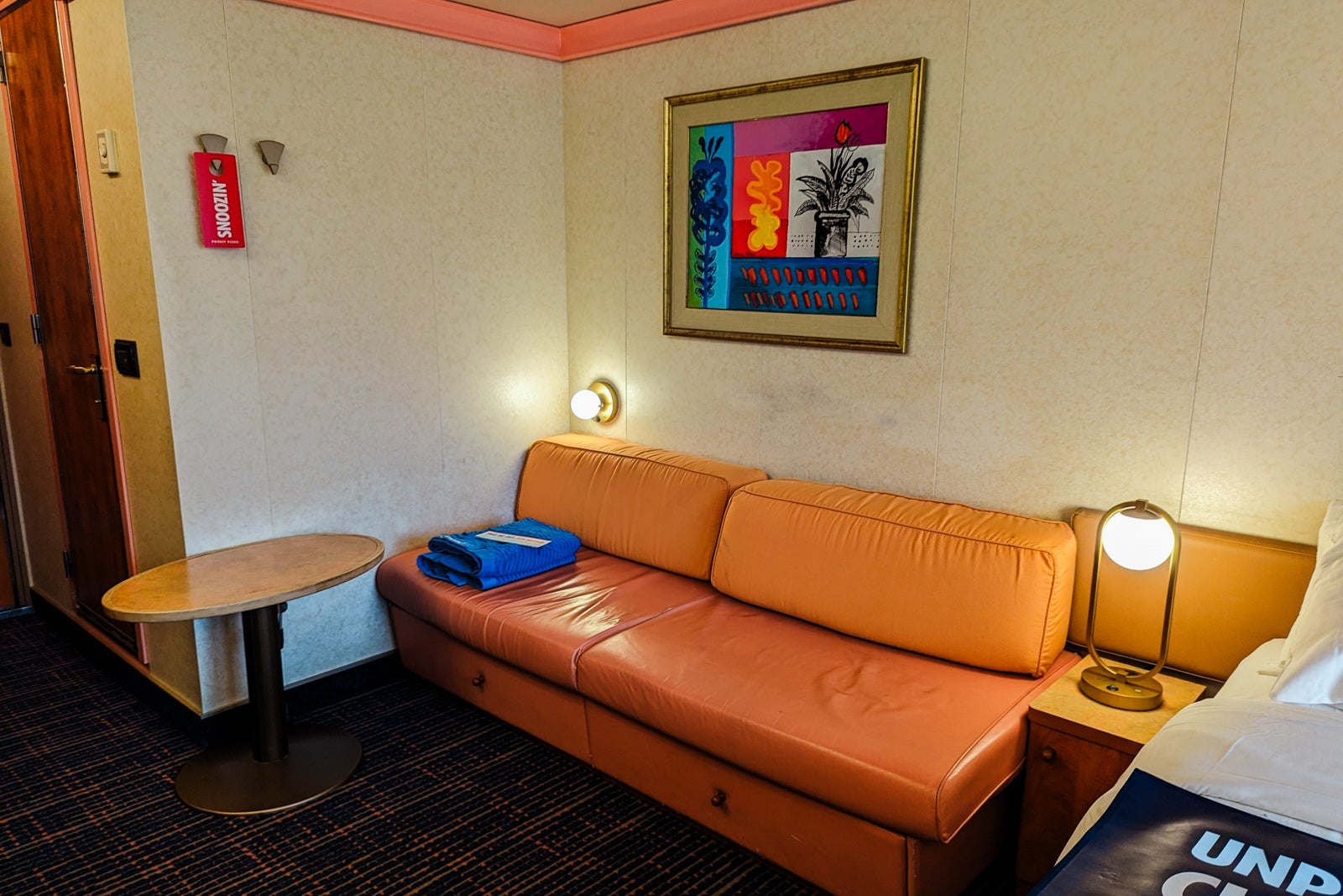 Carnival Glory cabin sofa