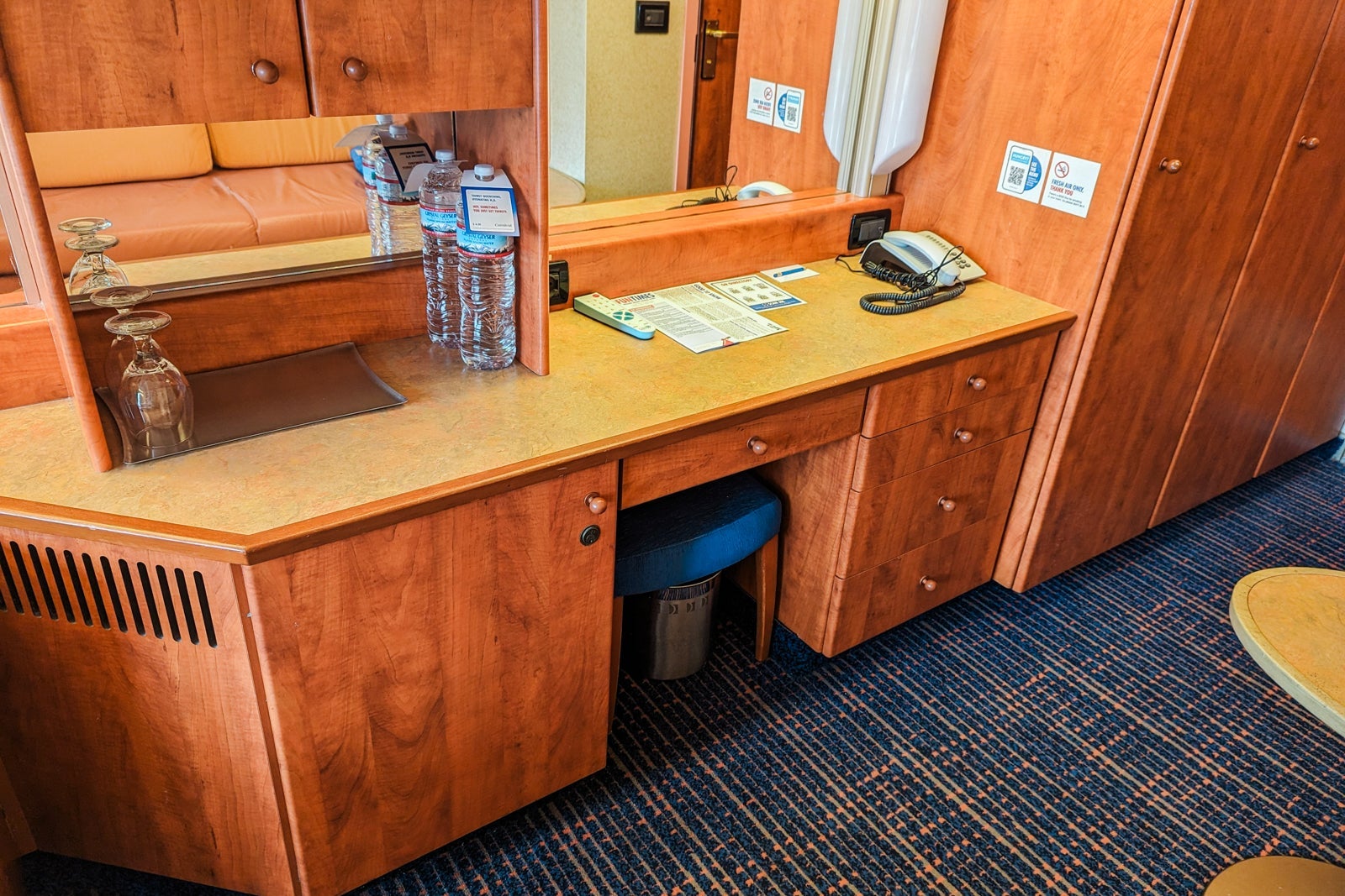 Carnival Glory cabin desk