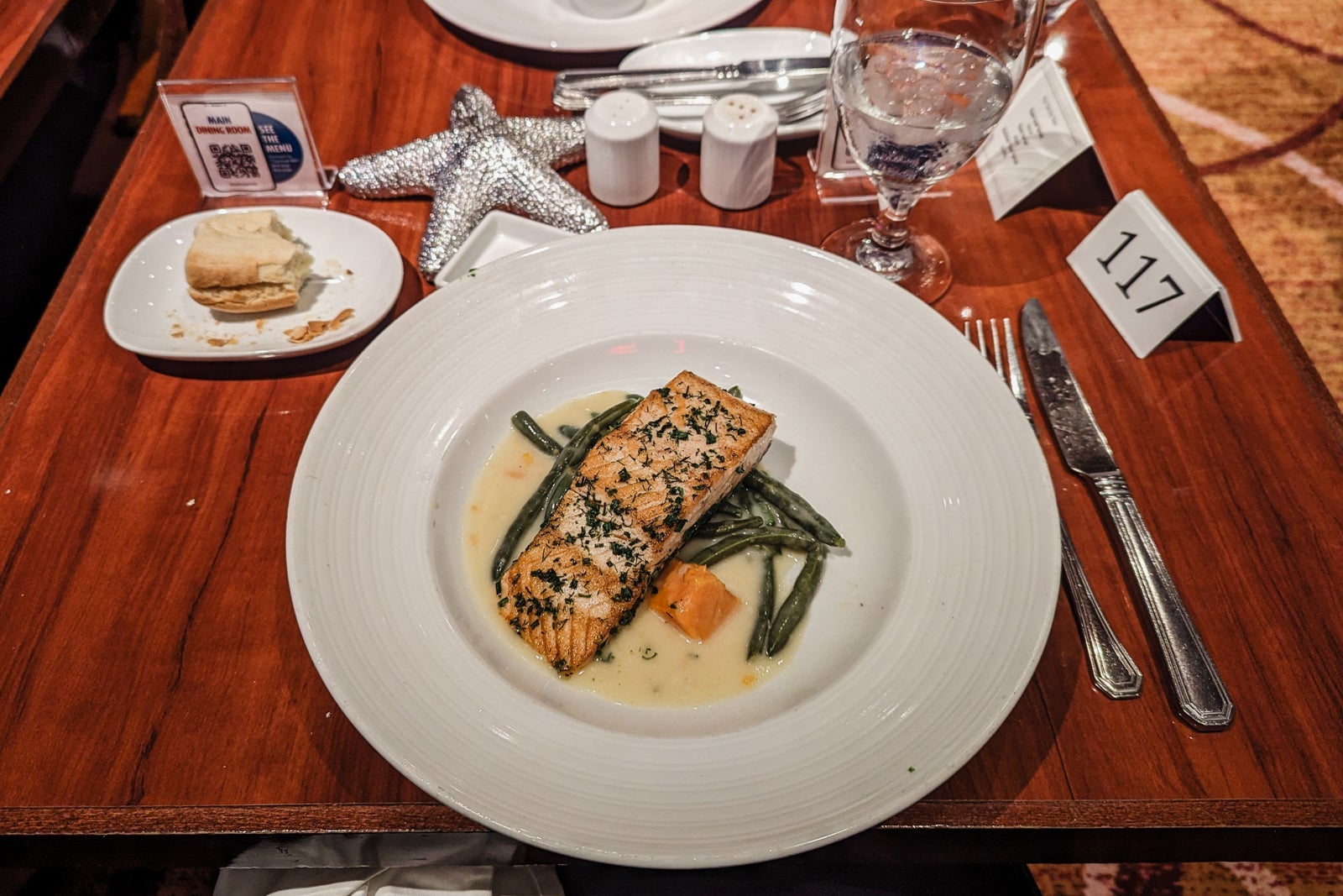 Carnival Glory main dish