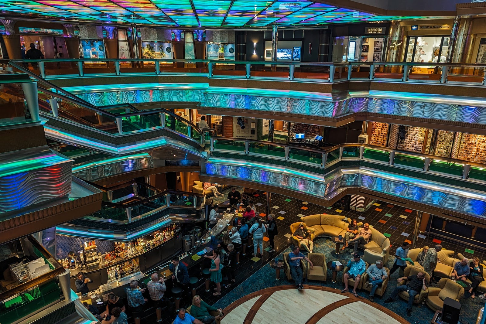 Carnival Glory Colors lobby bar