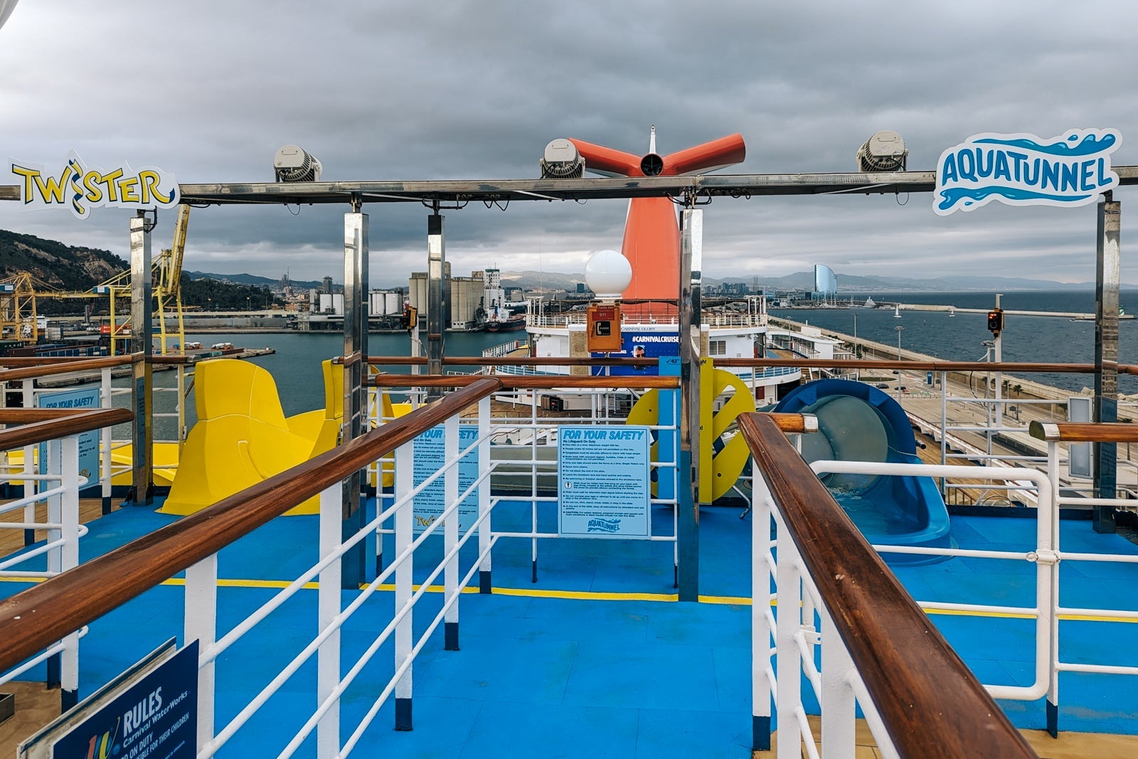 Carnival Glory pool slides