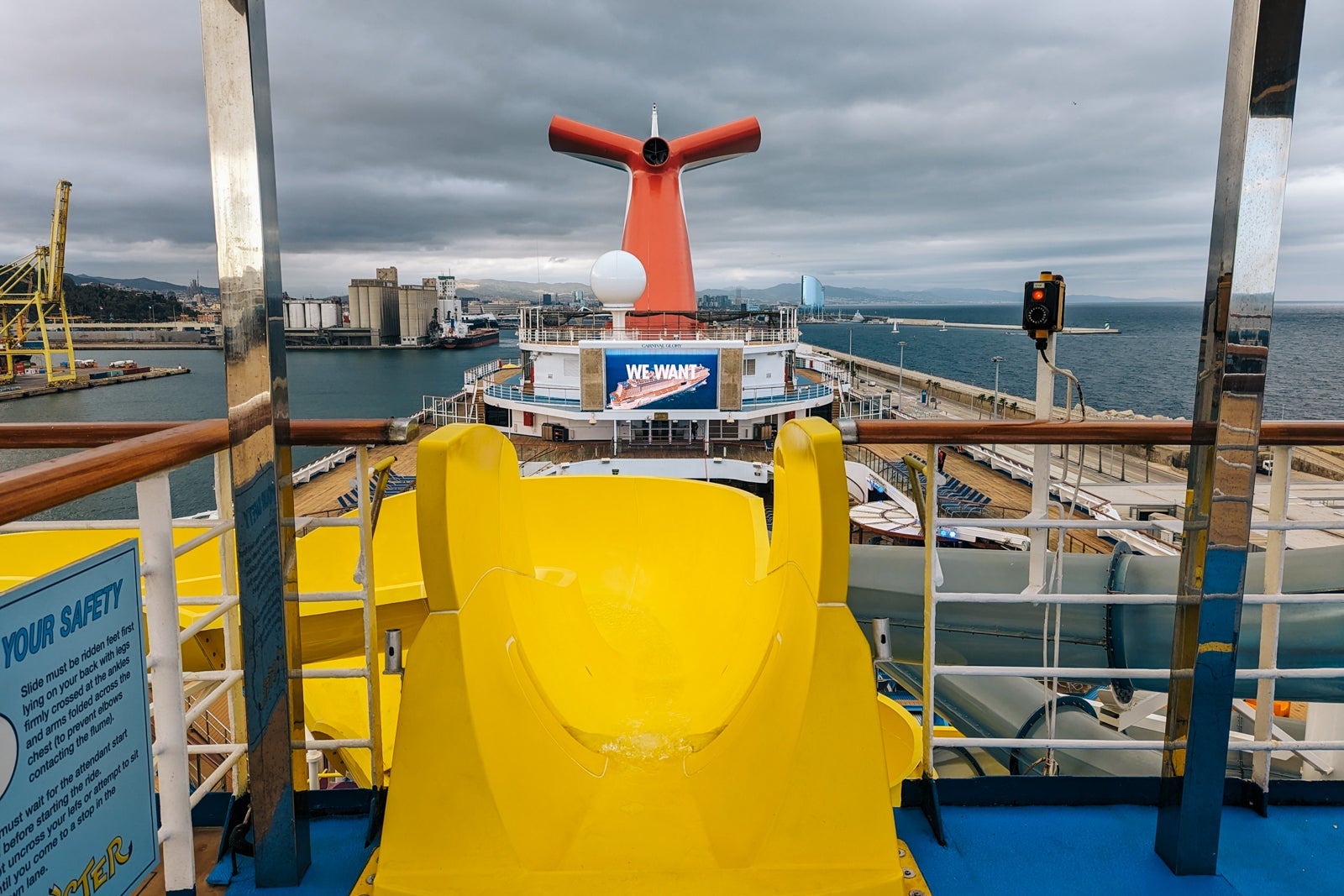Carnival Glory pool slides