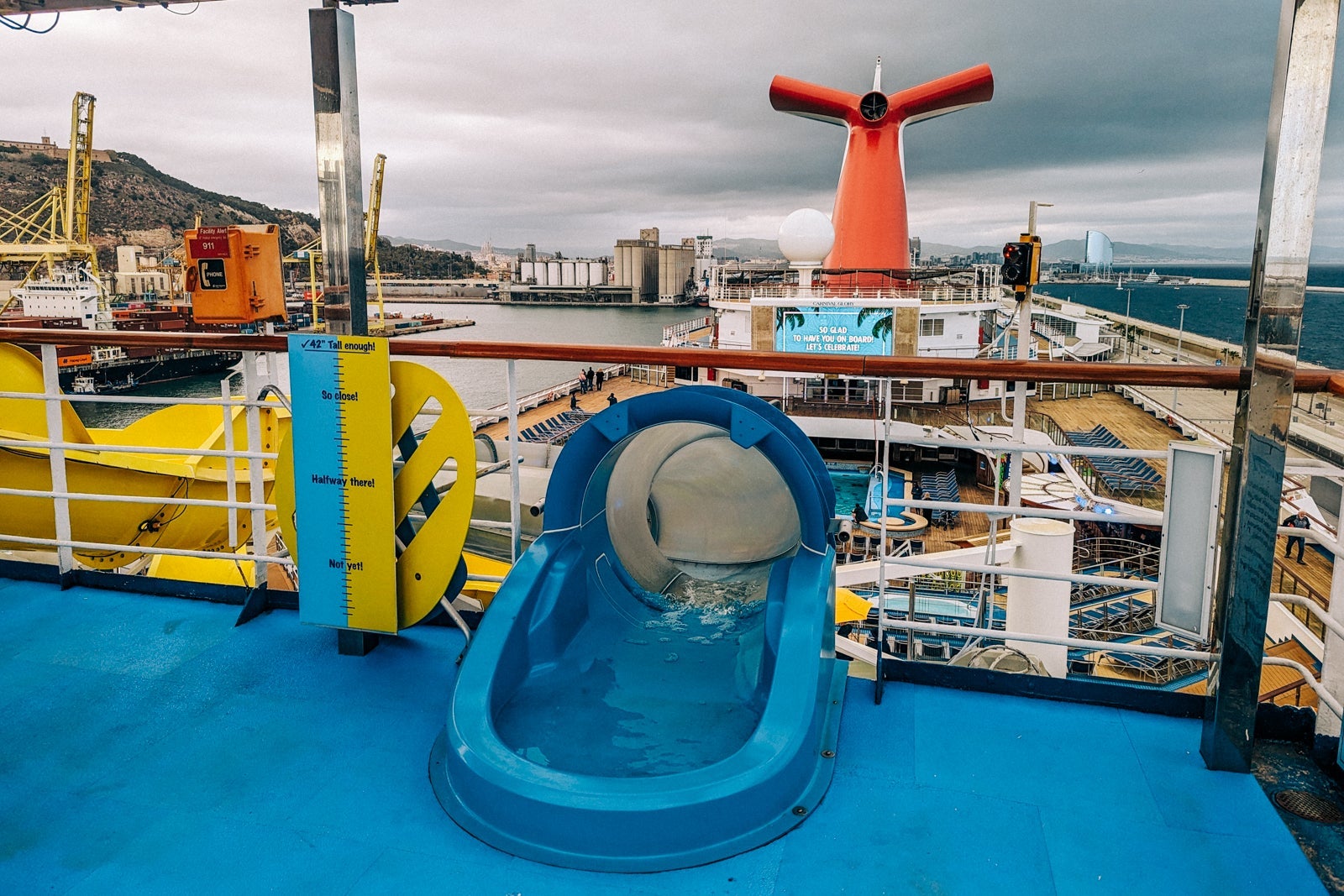 Carnival Glory pool slides