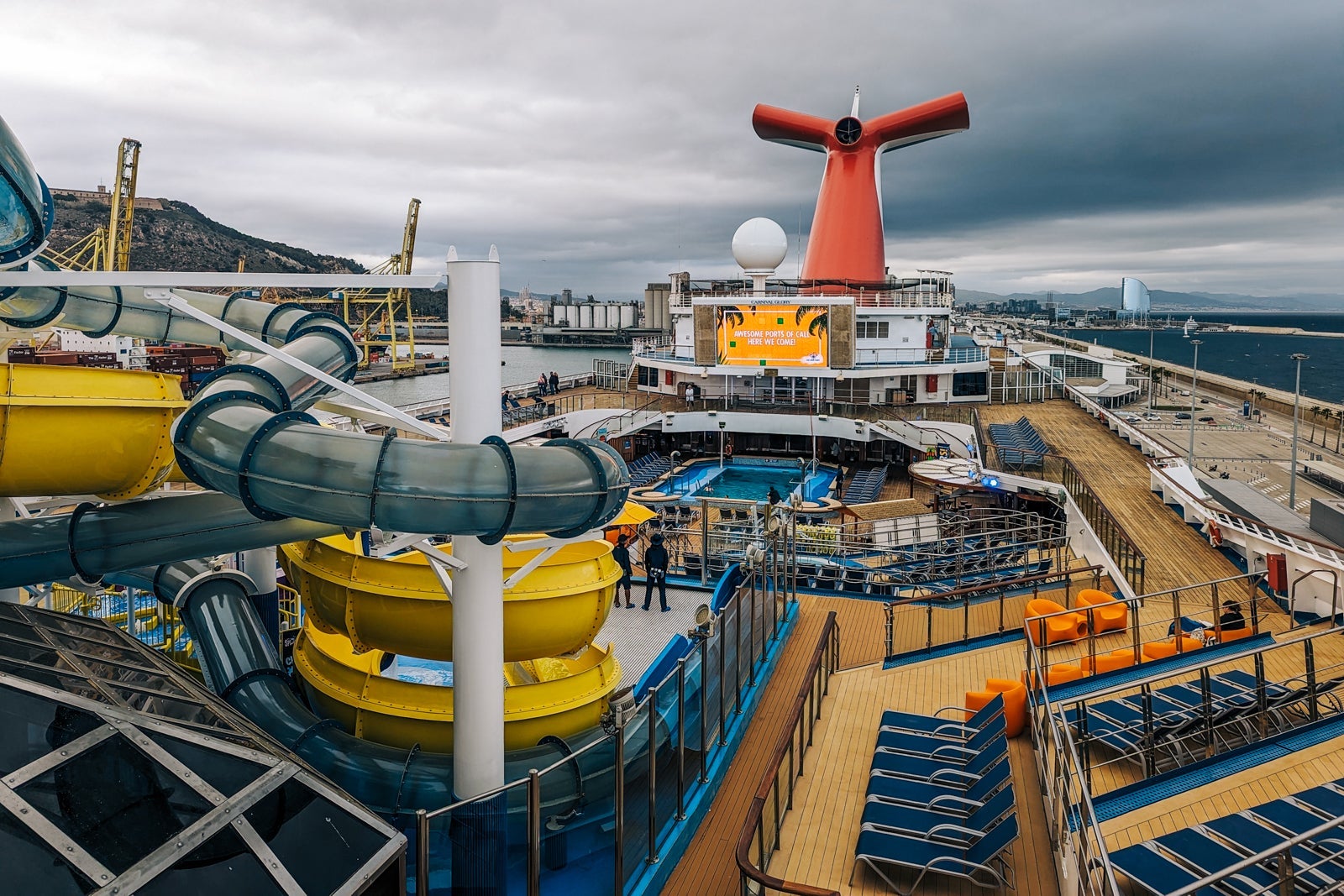 Carnival Glory pool slides