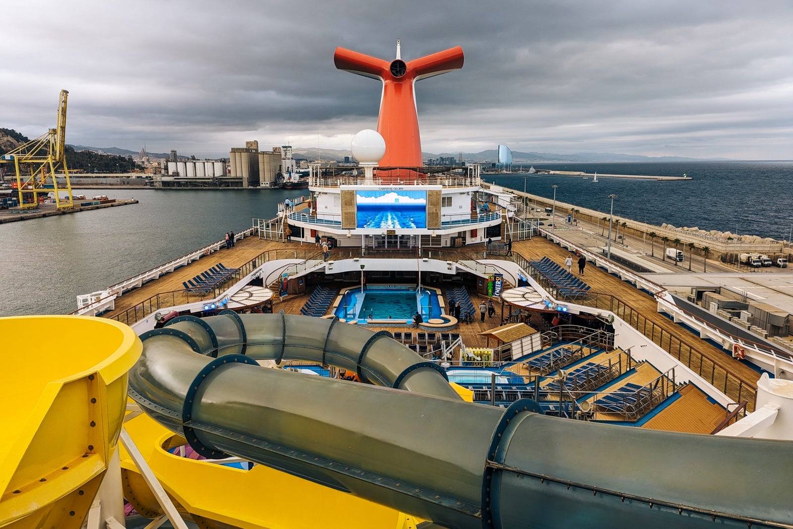 Carnival Glory pool slides