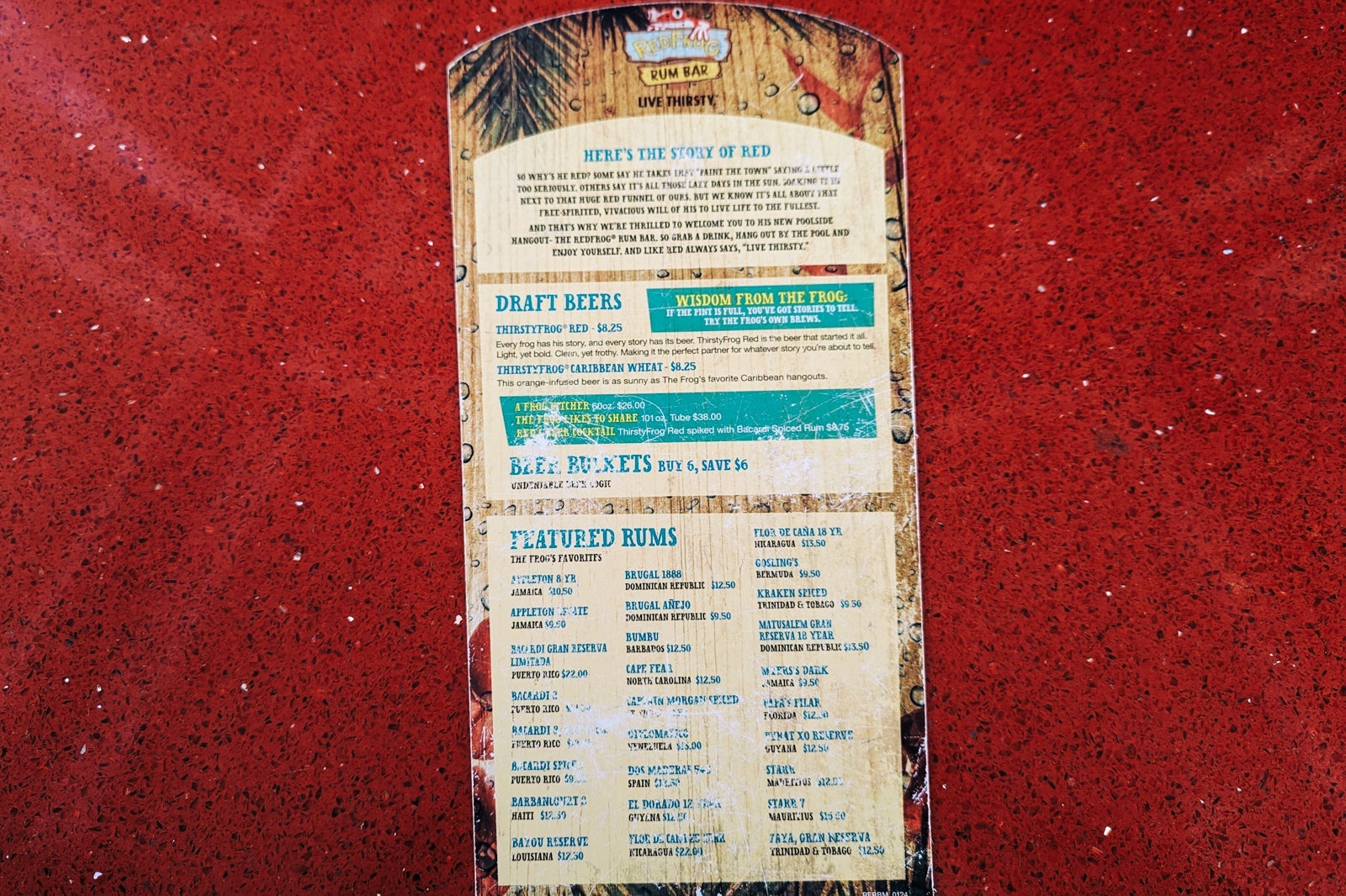 Carnival Glory Red Frog Bar
