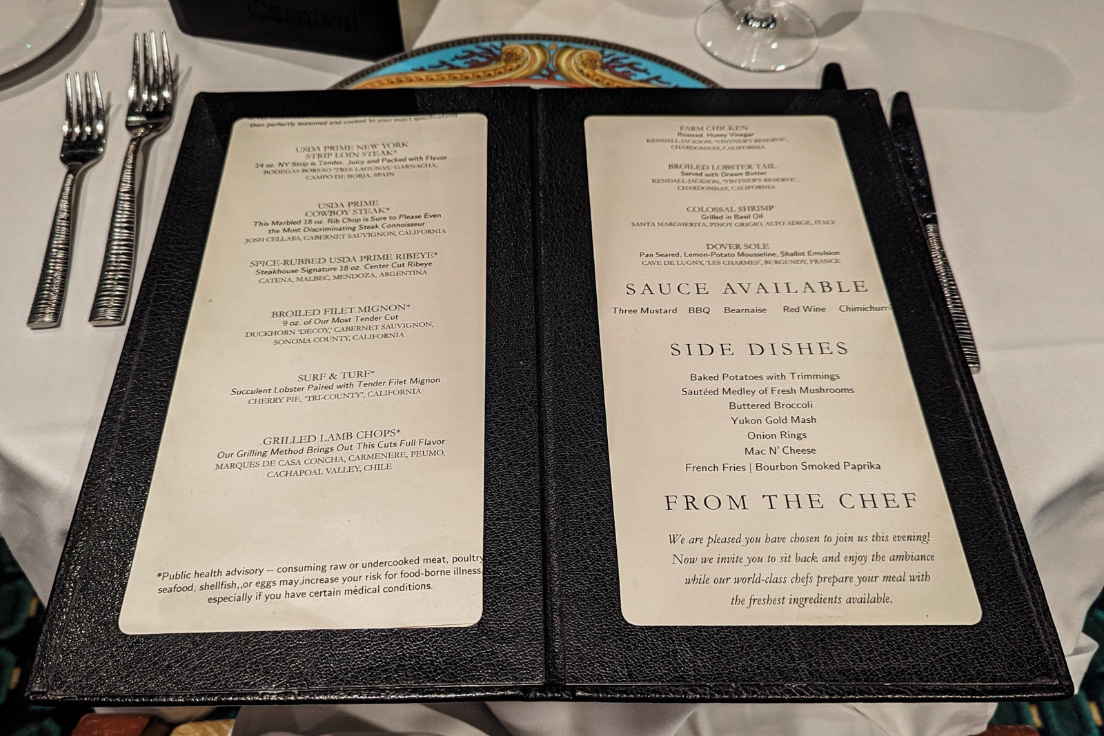 Carnival Glory Steakhouse