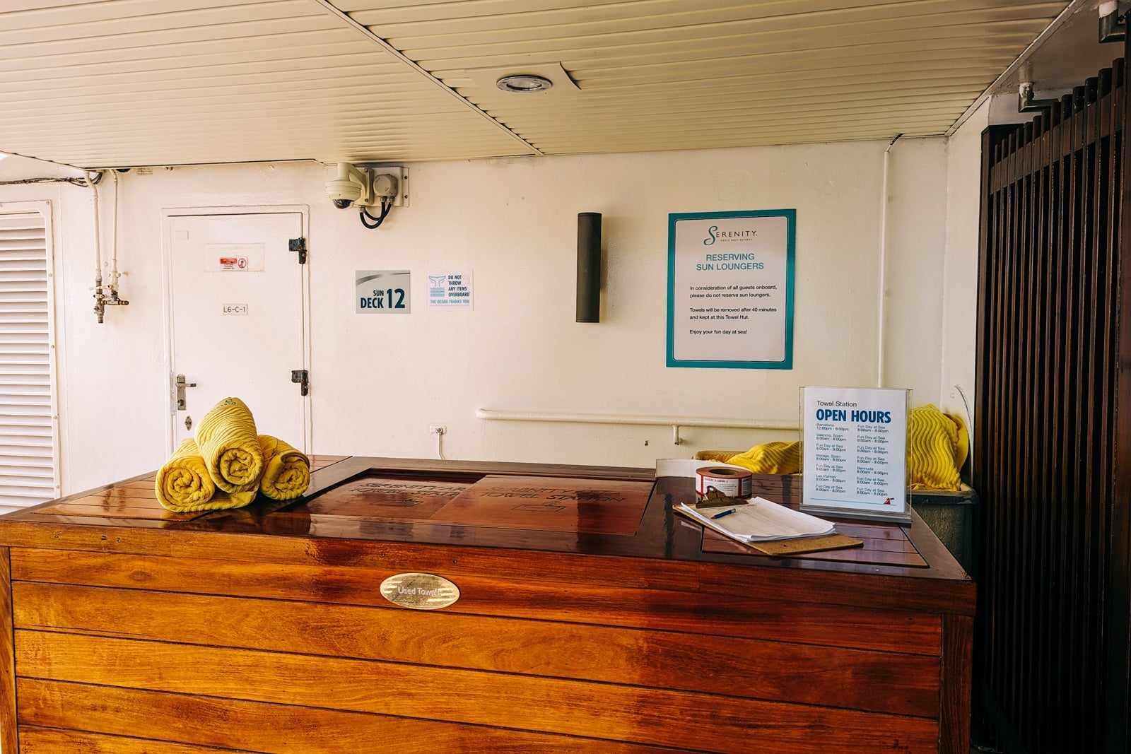 Carnival Glory pool towels