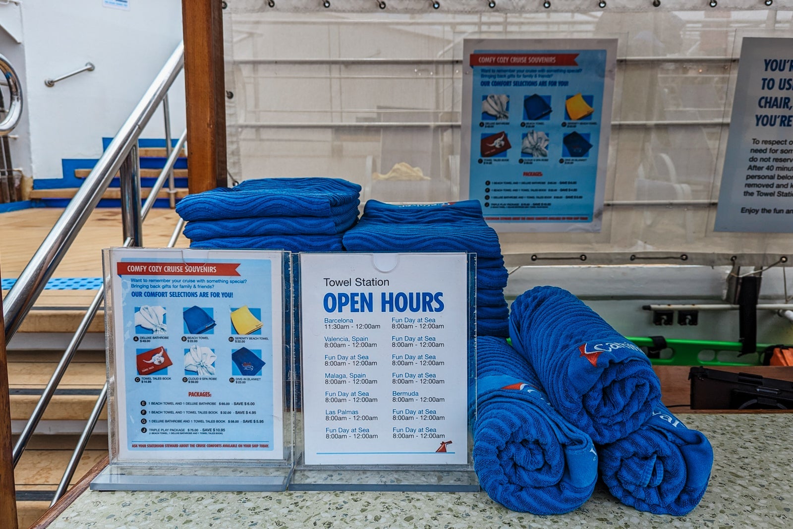 Carnival Glory pool towels