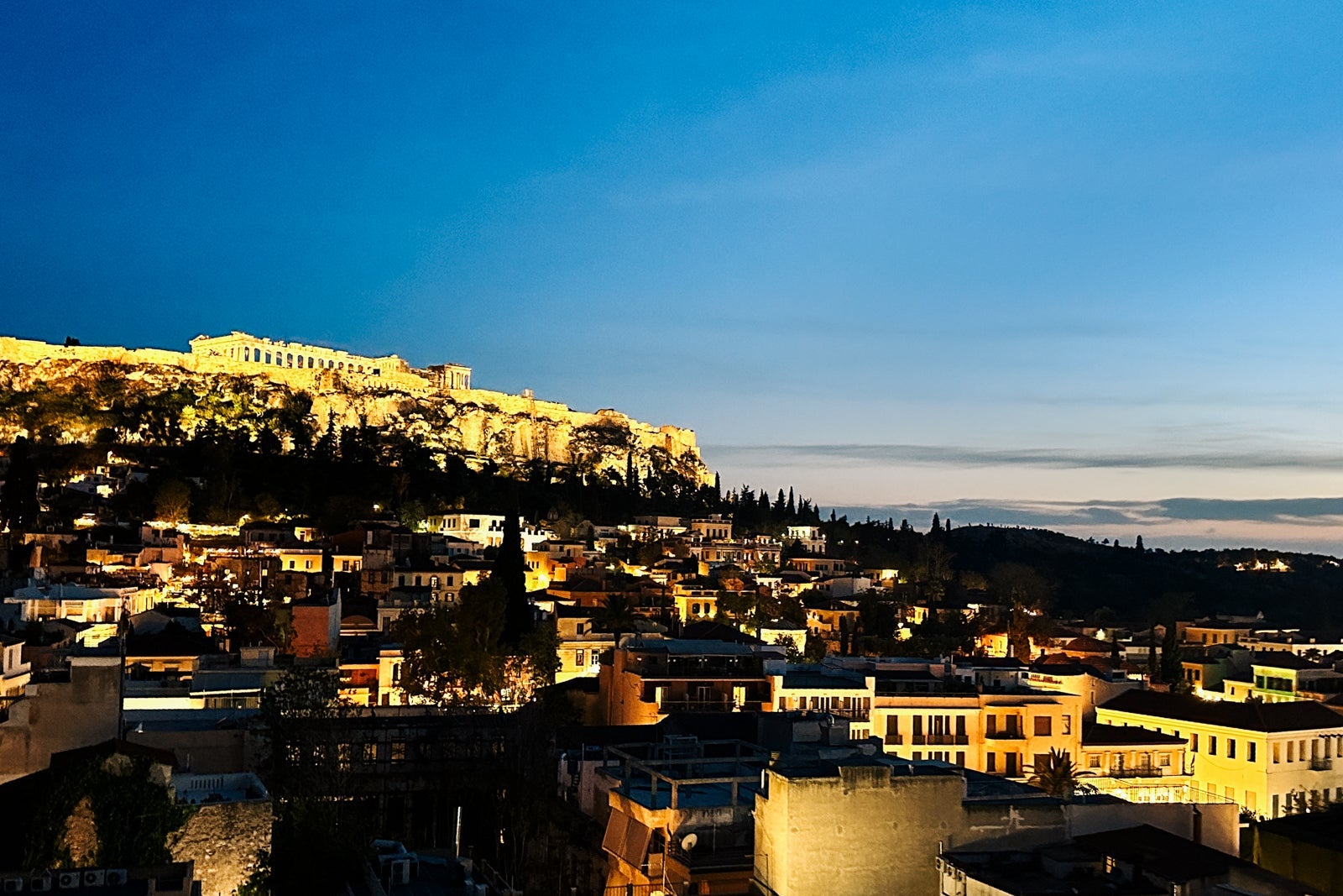 Athens at night